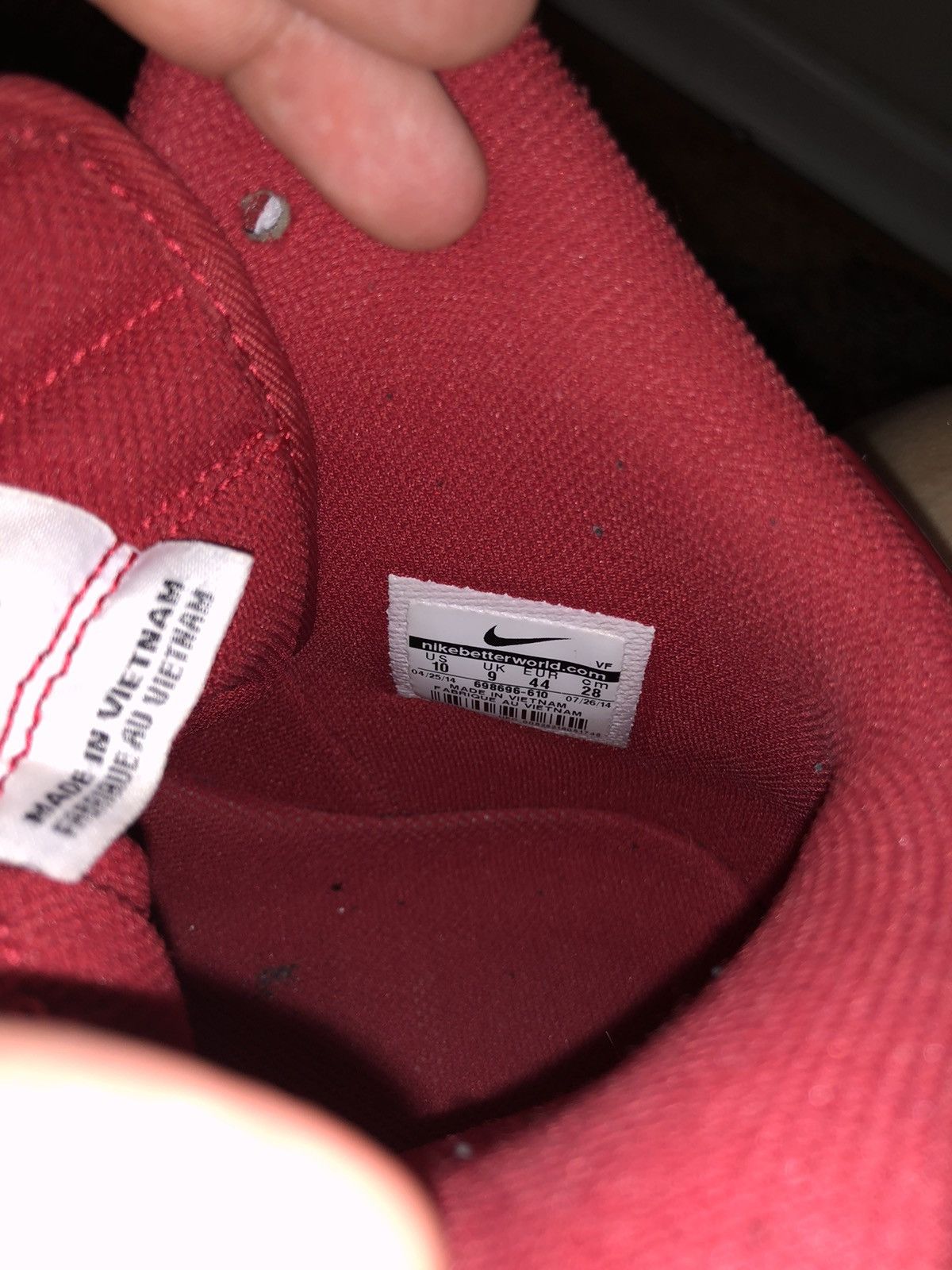 Nike × Supreme Supreme x Air Force 1 High SP Red 2014 Size US 10 / EU 43 - 11 Thumbnail