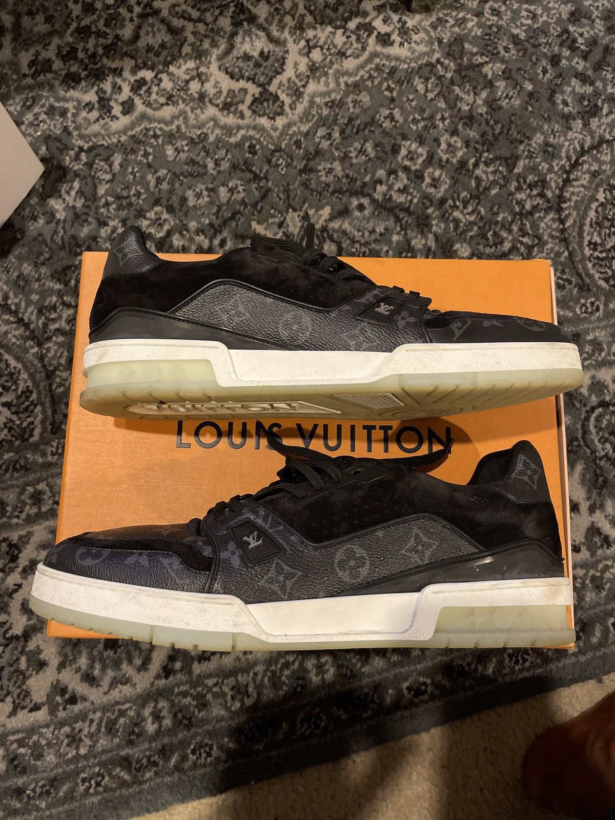 Louis Vuitton Louis Vuitton Monogram Eclipse Trainer Size US 12 / EU 45 - 1 Thumbnail