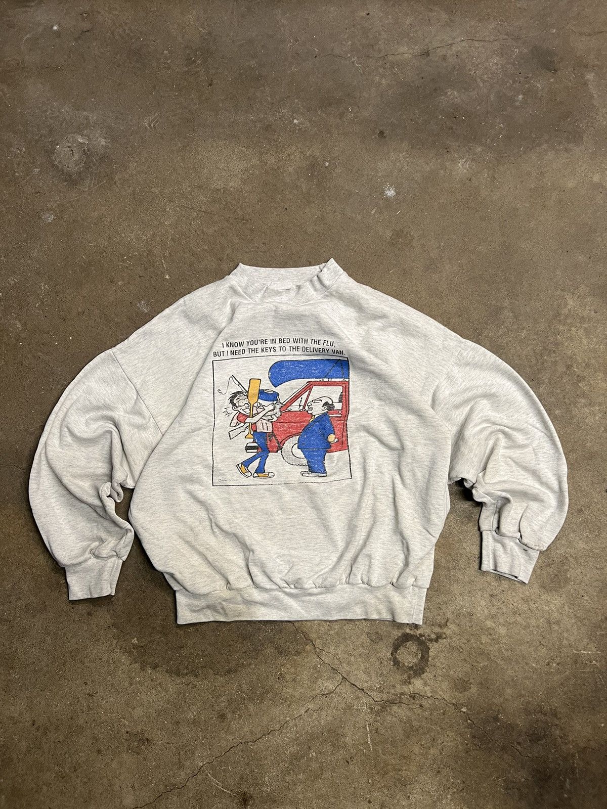 Vintage Vintage 90's Funny Caricature Single Stitch Crewneck Size US L / EU 52-54 / 3 - 1 Thumbnail
