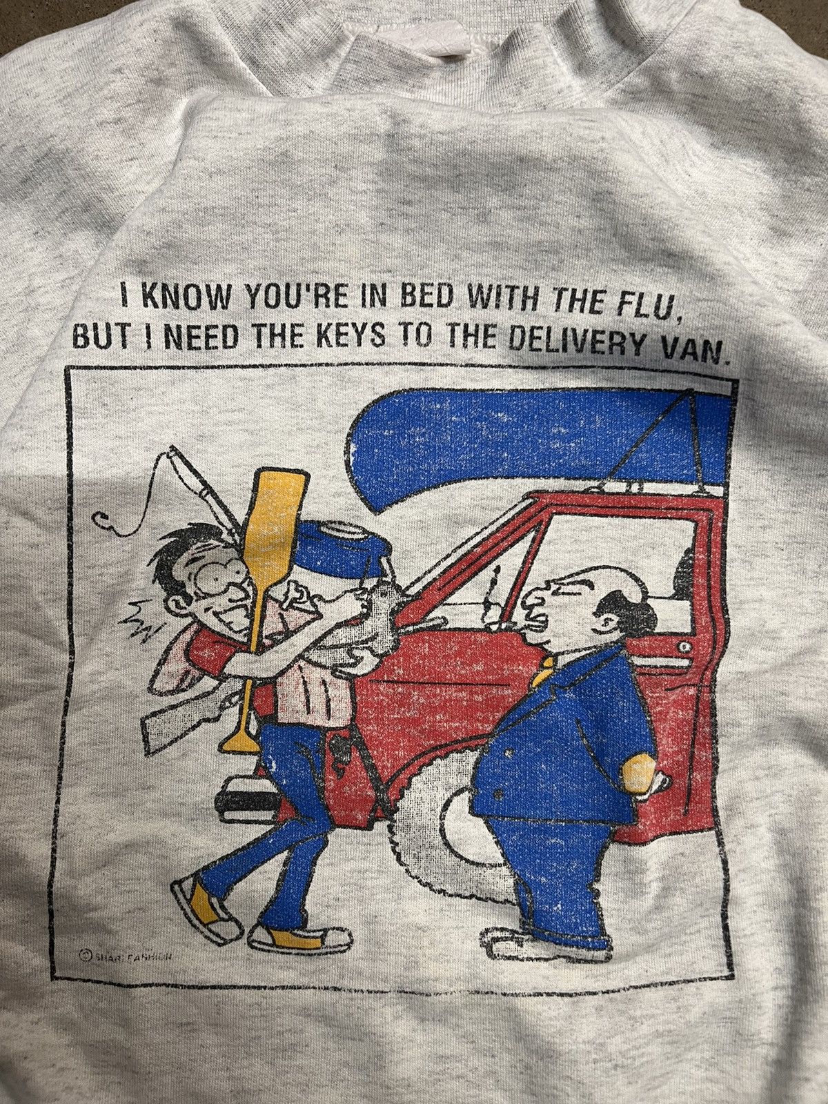 Vintage Vintage 90's Funny Caricature Single Stitch Crewneck Size US L / EU 52-54 / 3 - 4 Thumbnail