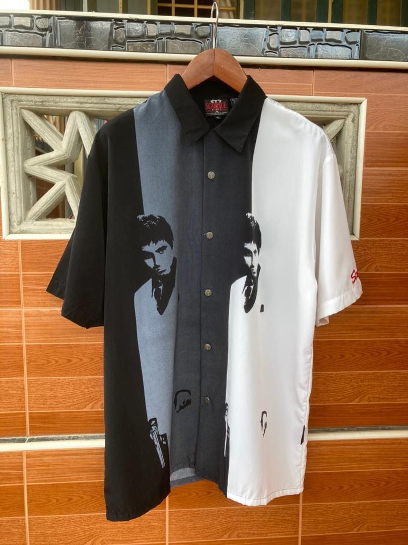 scarface button up shirt