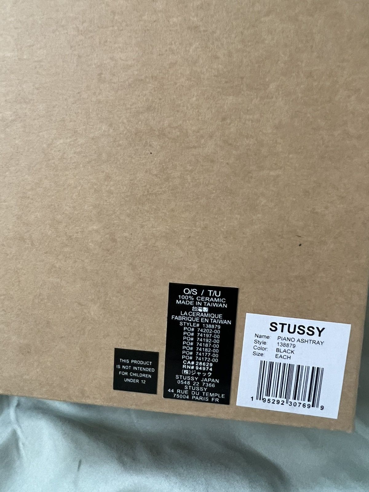 Stüssy Piano Ashtray Black