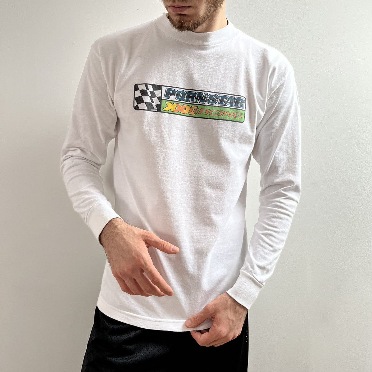 Vintage VINTAGE 90’S PORN STAR XXX RACING LONG SLEEVE T-SHIRT Size US M / EU 48-50 / 2 - 1 Thumbnail