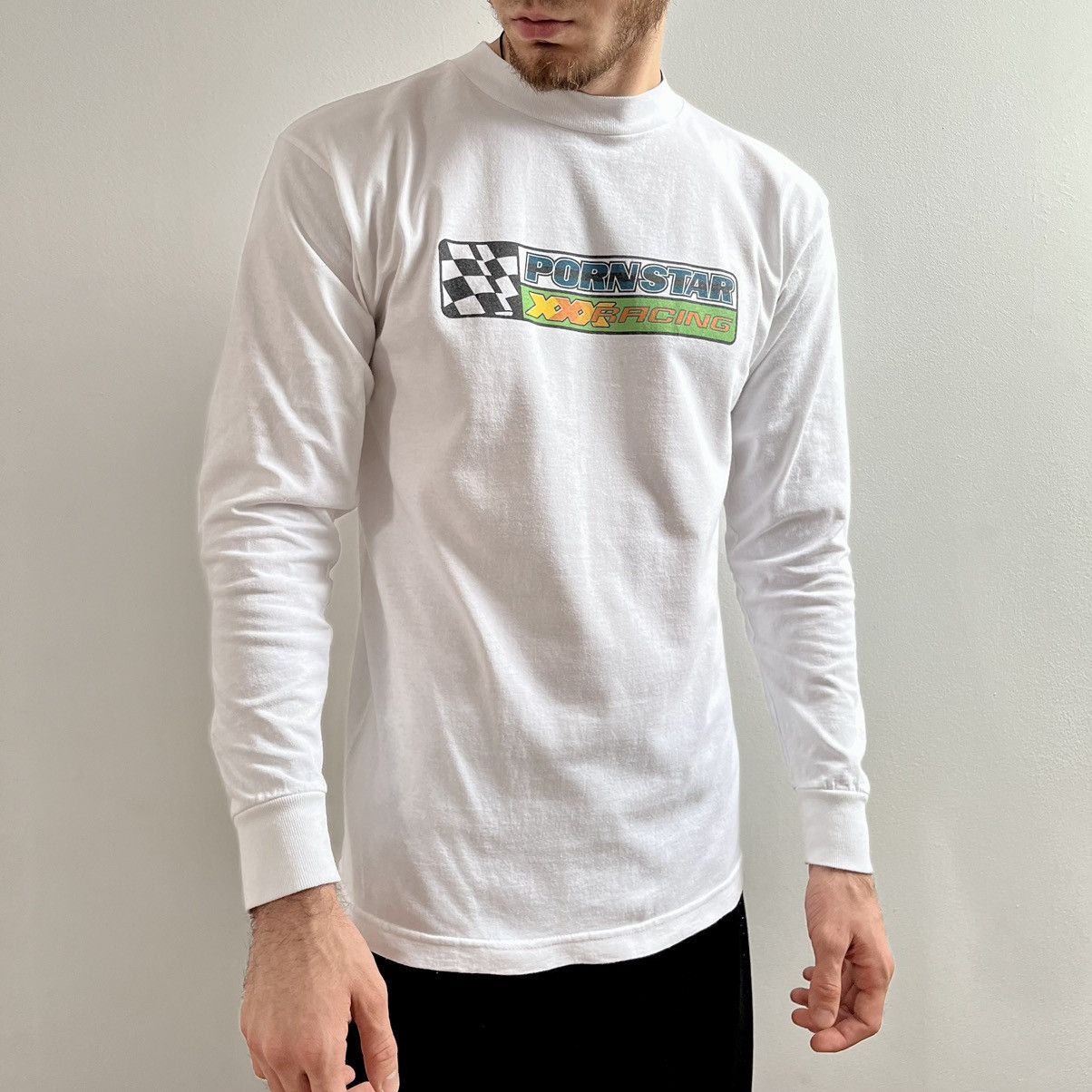 Vintage VINTAGE 90’S PORN STAR XXX RACING LONG SLEEVE T-SHIRT Size US M / EU 48-50 / 2 - 3 Thumbnail