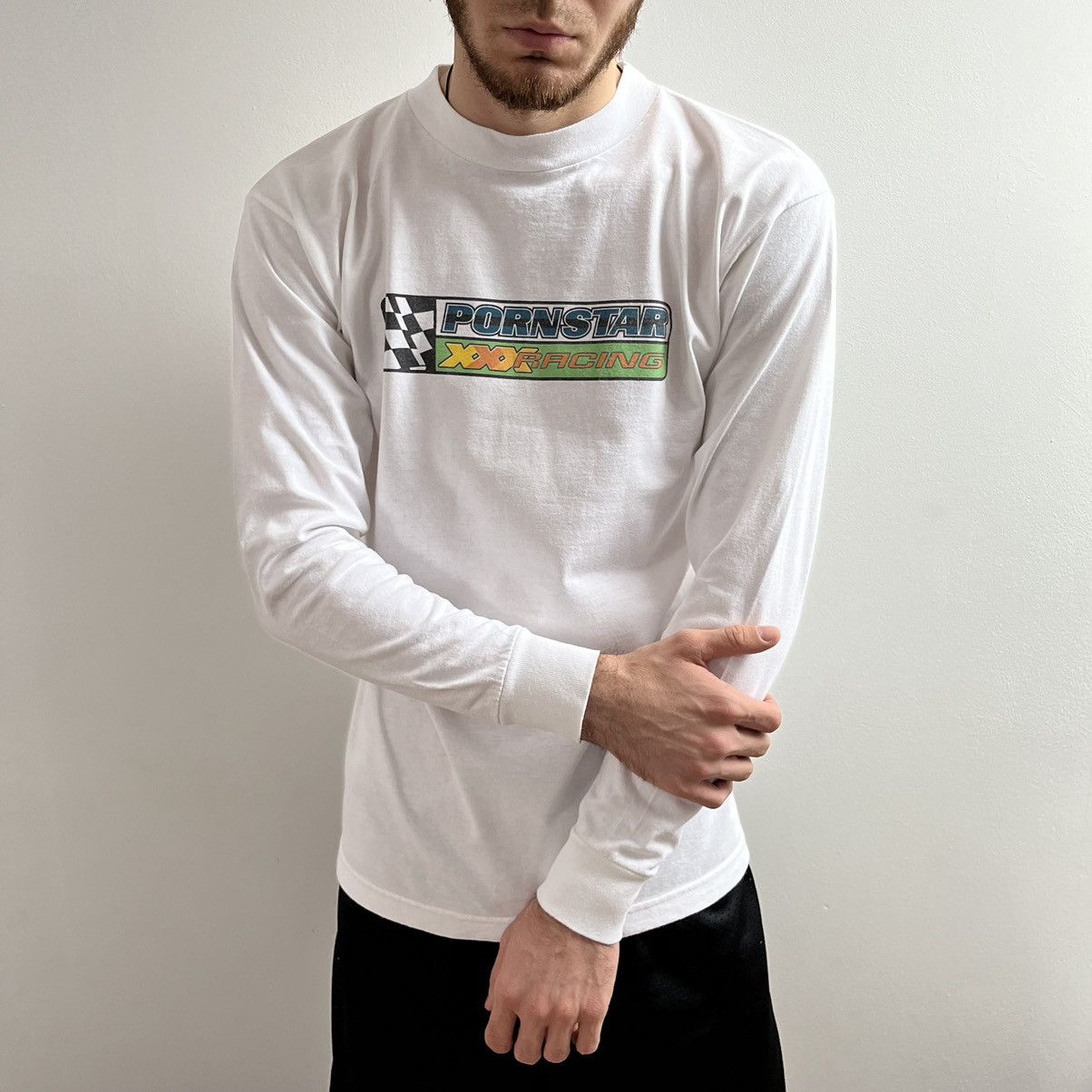 Vintage VINTAGE 90’S PORN STAR XXX RACING LONG SLEEVE T-SHIRT Size US M / EU 48-50 / 2 - 2 Thumbnail