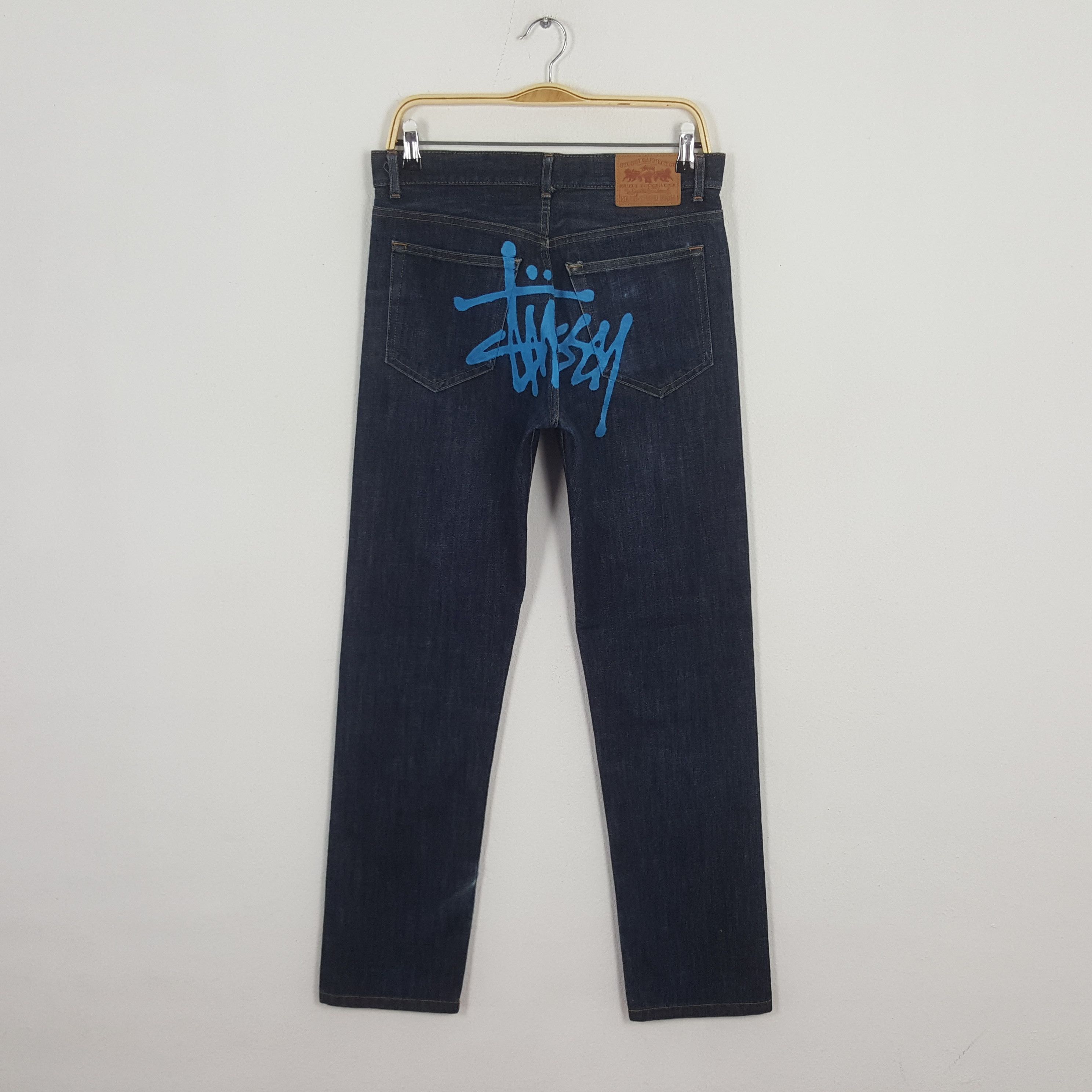 Japanese Brand × Stussy × Vintage Vintage Stussy Streetwear Skateboard Custom Denim Jeans Size US 31 - 1 Thumbnail