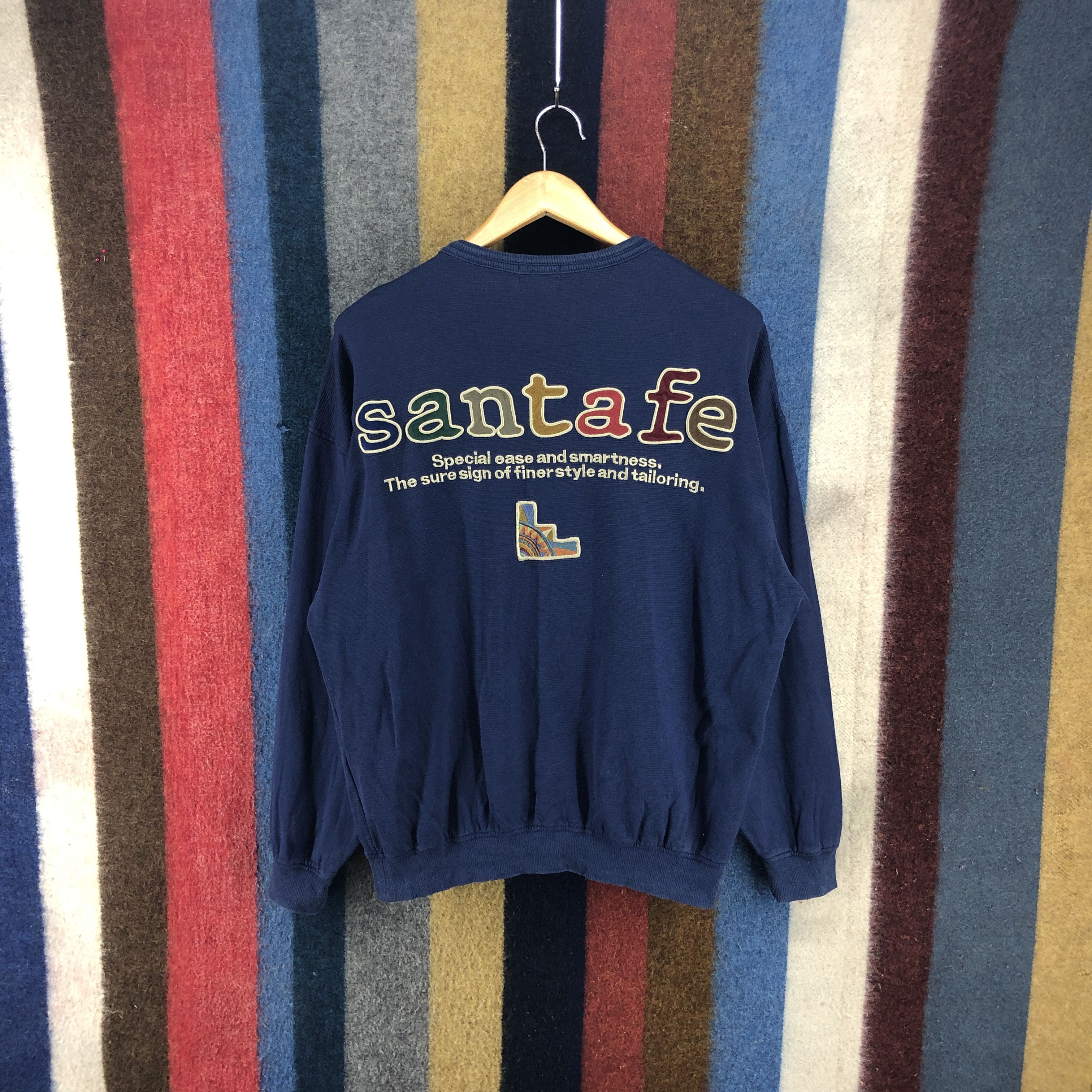 Japanese Brand SANTA FE Crew Neck Sweatshirt #0208/J Size US L / EU 52-54 / 3 - 1 Thumbnail