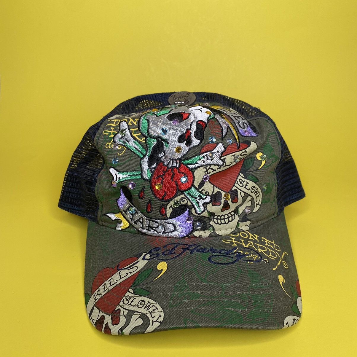 Ed Hardy Ed Hardy x Christian Audigier Tattoo Vintage Trucker Hats Size ONE SIZE - 1 Thumbnail