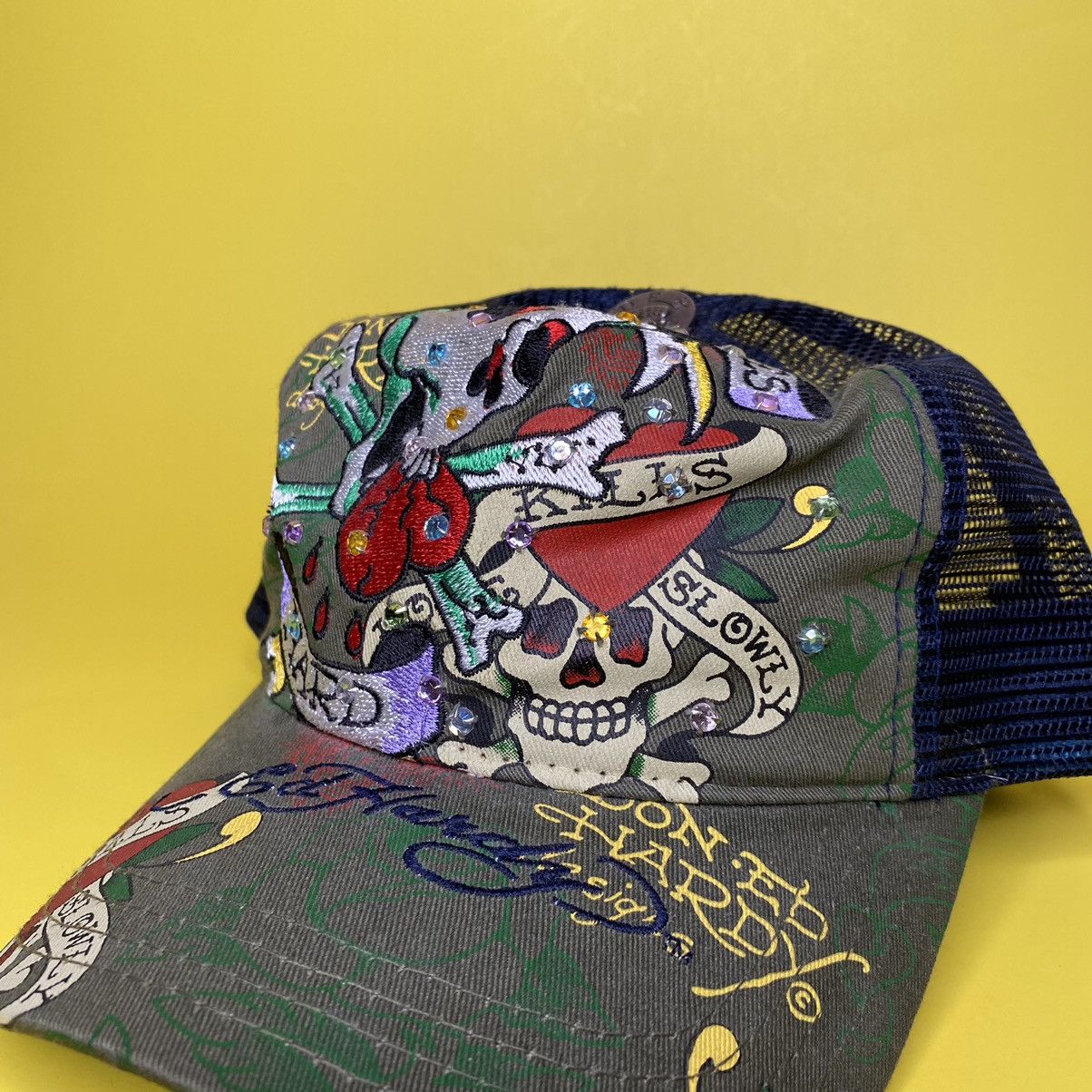 Ed Hardy Ed Hardy x Christian Audigier Tattoo Vintage Trucker Hats Size ONE SIZE - 6 Thumbnail