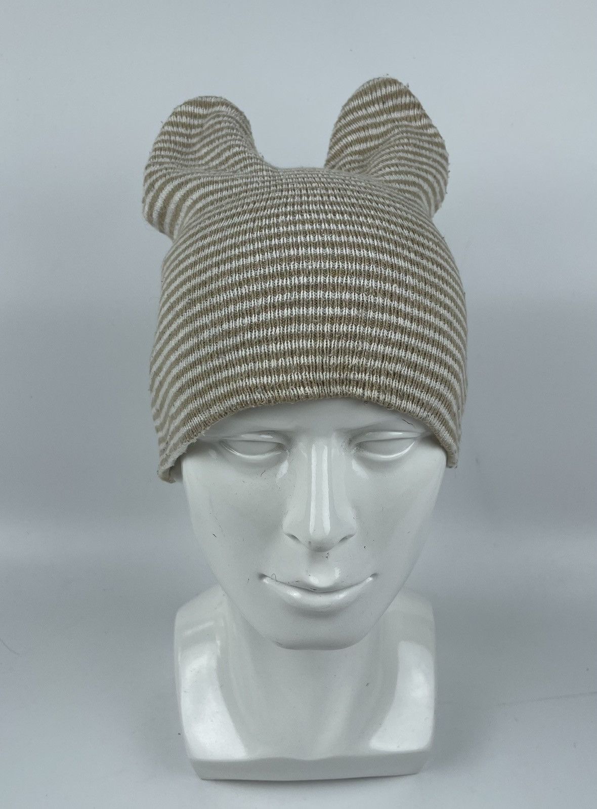 Japanese Brand stripes beanie hat with horn tg1 Size ONE SIZE - 2 Thumbnail