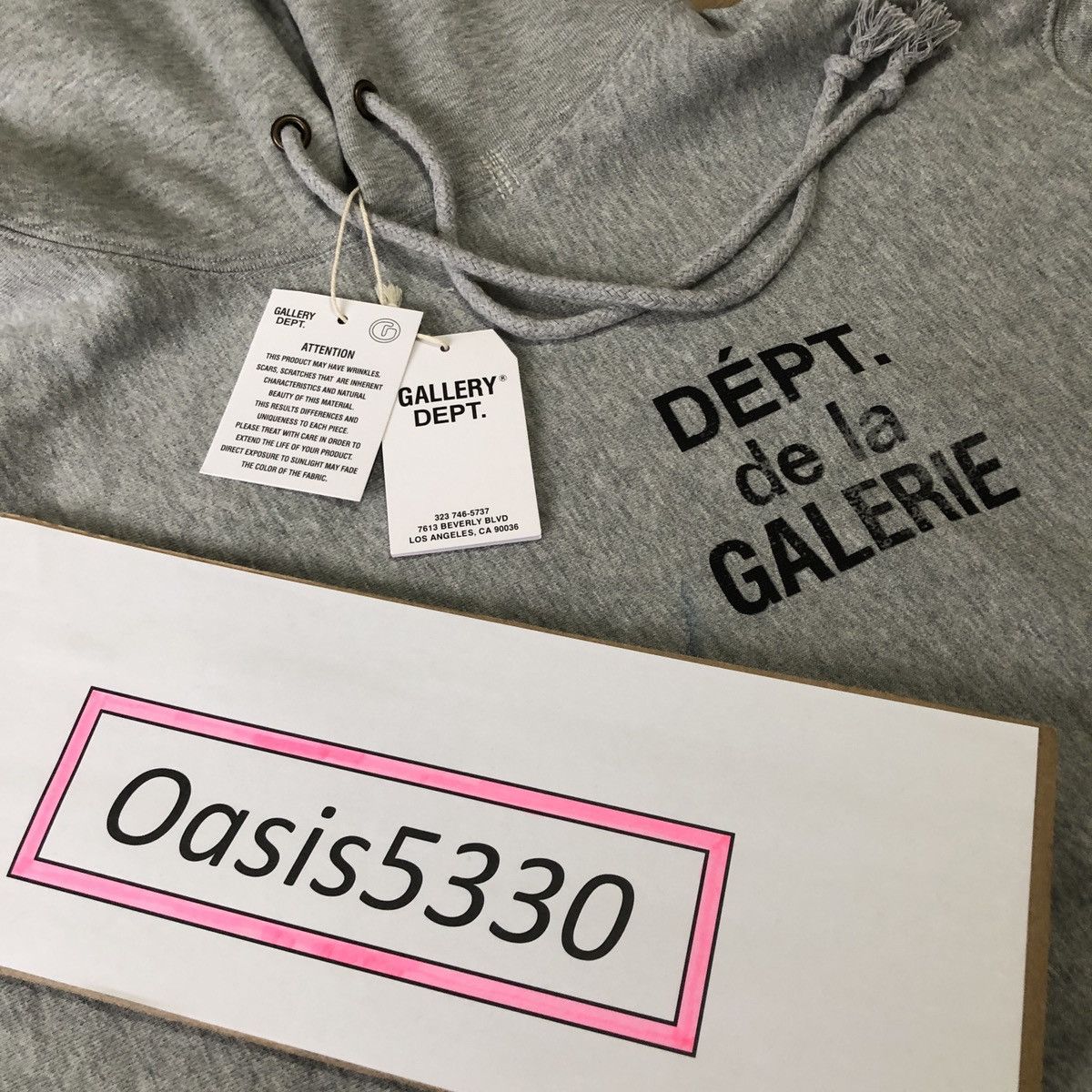 Gallery Dept. Gallery Dept. GD Grey Flare Hoodie Size US S / EU 44-46 / 1 - 5 Thumbnail