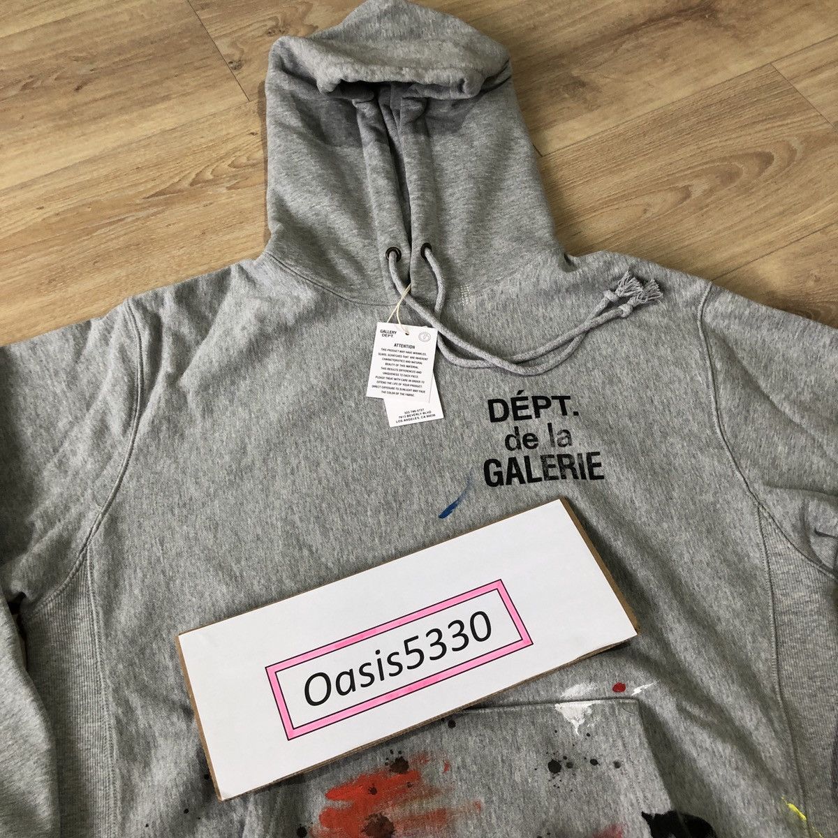 Gallery Dept. Gallery Dept. GD Grey Flare Hoodie Size US S / EU 44-46 / 1 - 3 Thumbnail
