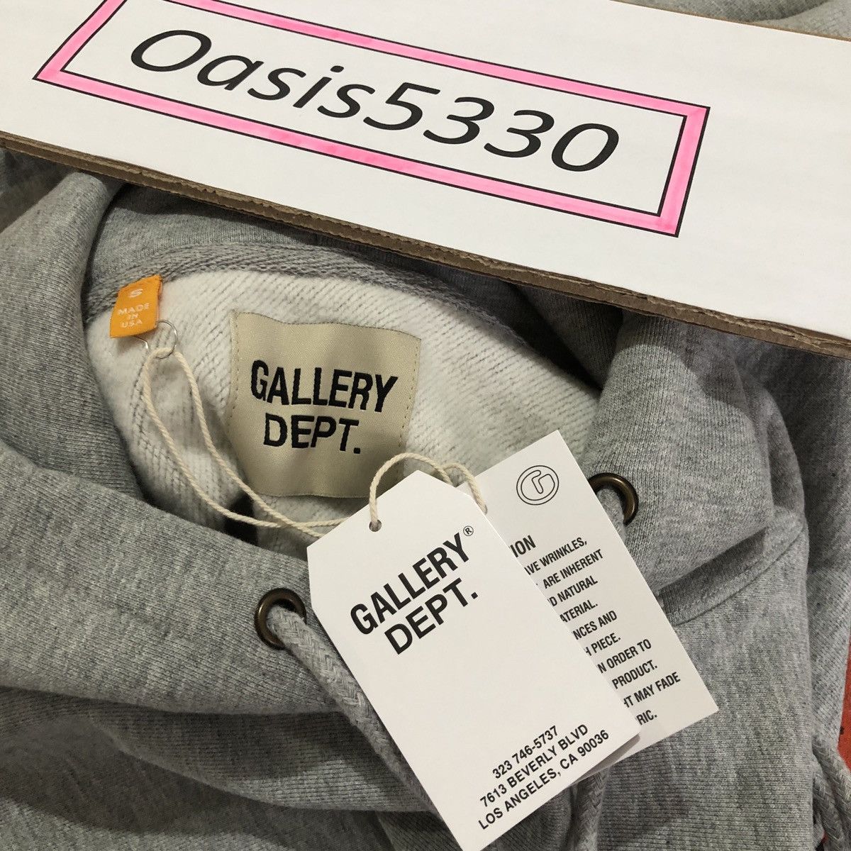 Gallery Dept. Gallery Dept. GD Grey Flare Hoodie Size US S / EU 44-46 / 1 - 8 Thumbnail
