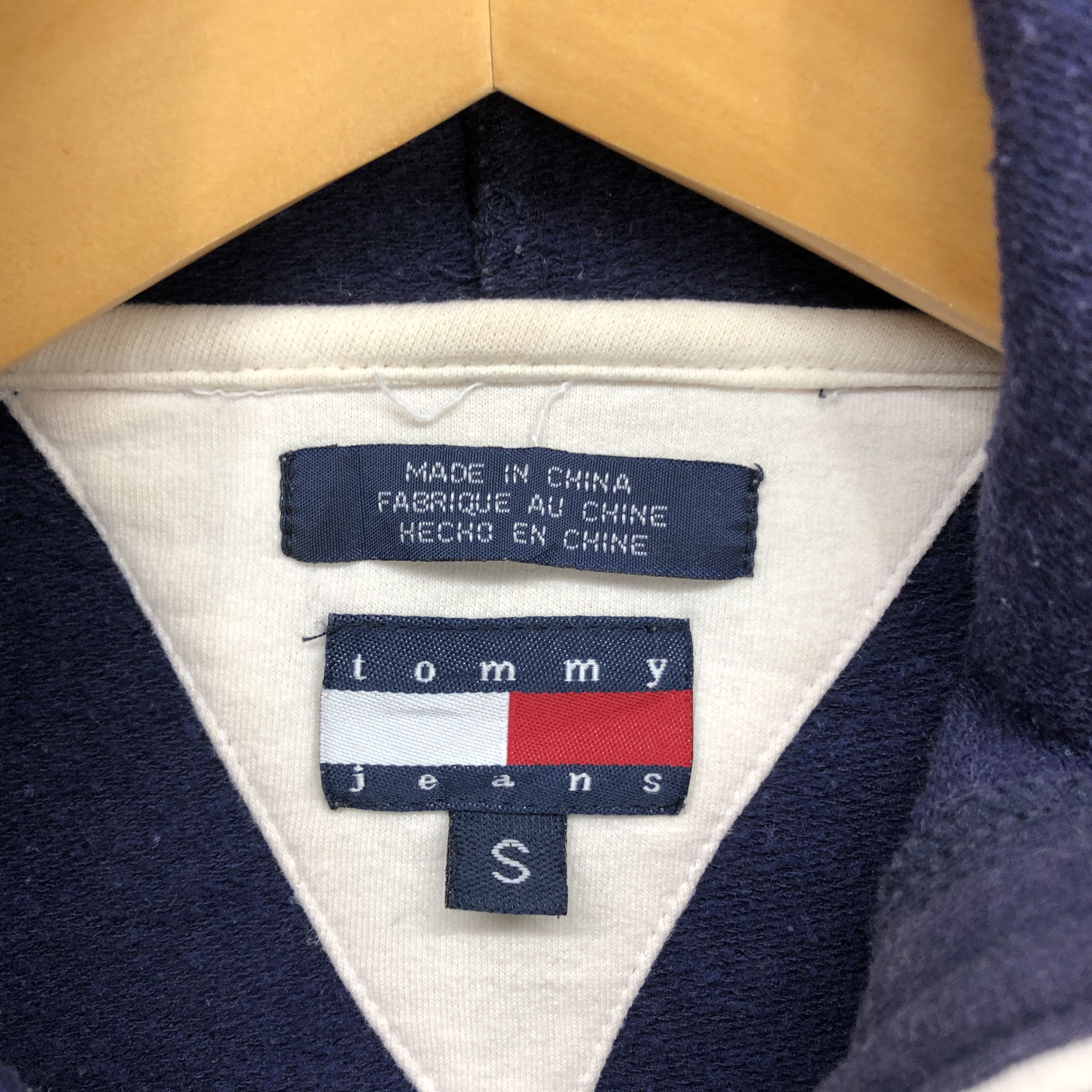 Tommy Hilfiger 90s Vintage TOMMY JEANS Zipper Hoodie #1149-40 Size XXS / US 00 / IT 34 - 4 Thumbnail