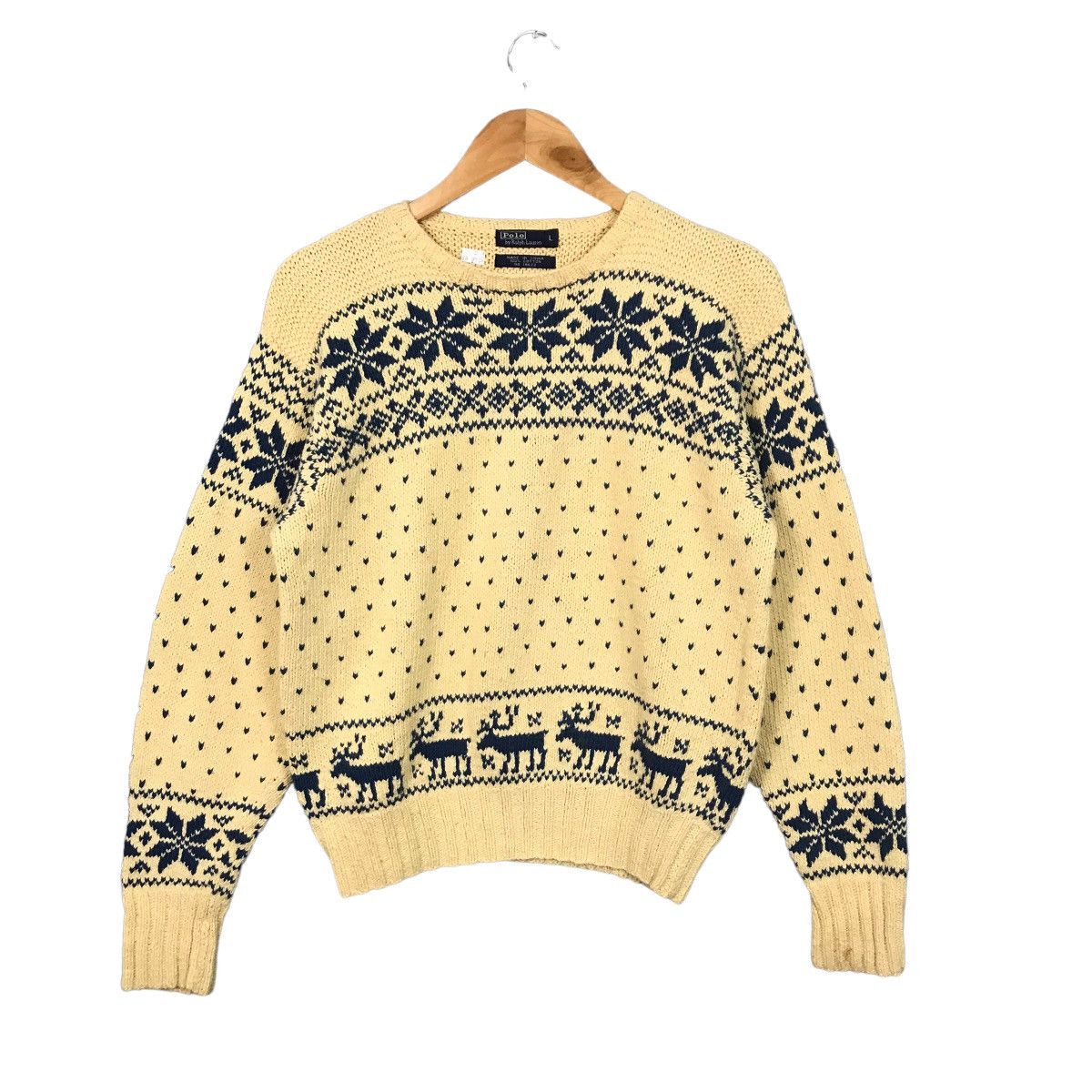 Polo Ralph Lauren Polo Ralph Lauren Cotton Knitwear Navajo Size US L / EU 52-54 / 3 - 1 Thumbnail