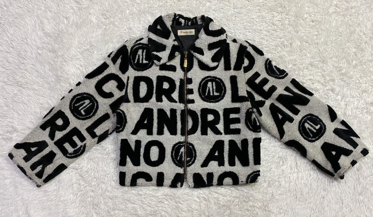 image of Andreluciano Andre Luciano Spellout Fullprint Jacket Nice Design in White, Men's (Size Medium)