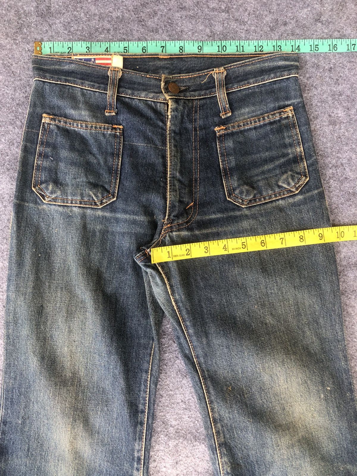 Seditionaries Grail‼️VINTAGE 70s🔥BOBSON🔥Flared Bush Pants Denim jeans Size 28" / US 6 / IT 42 - 3 Thumbnail
