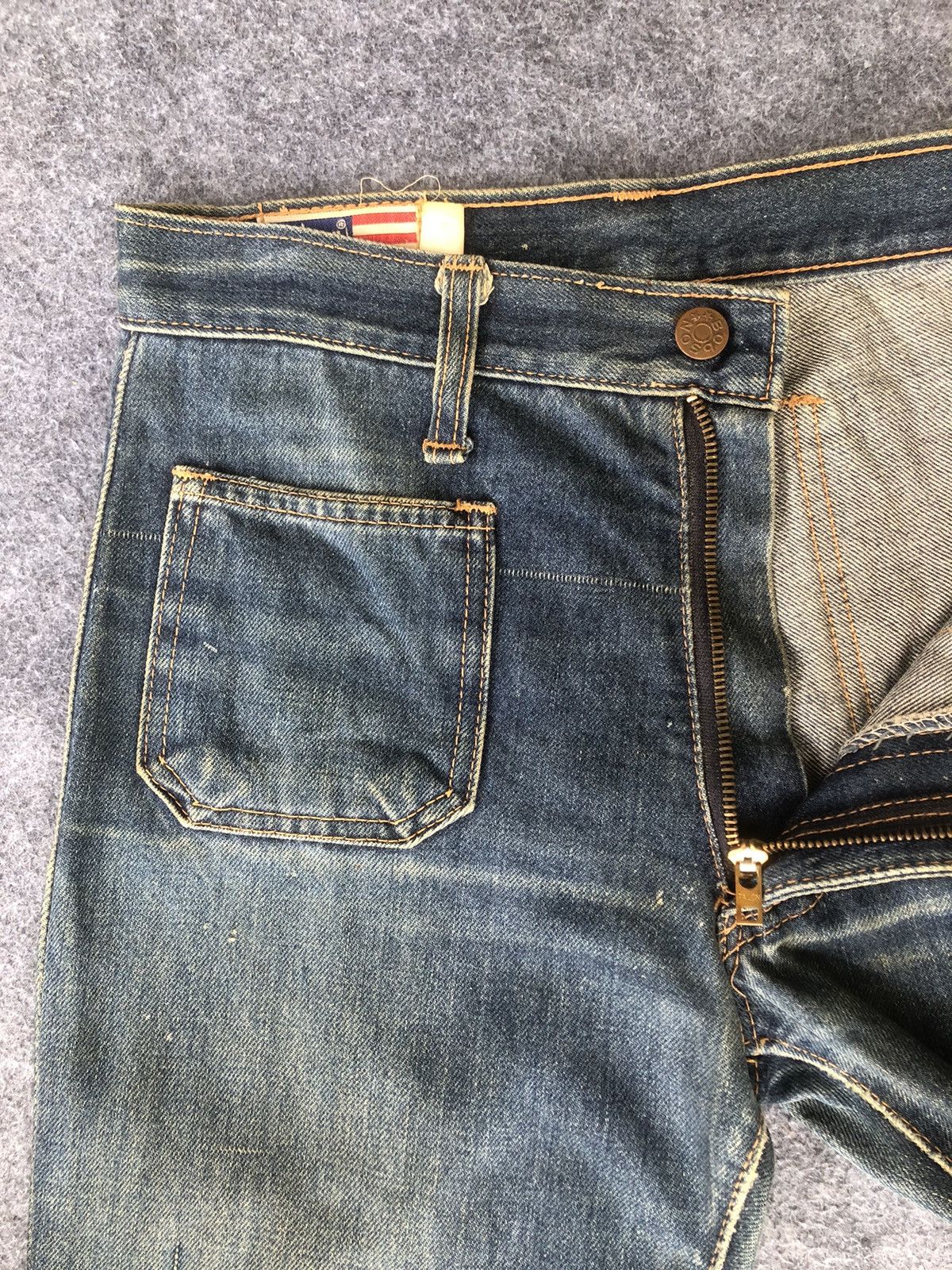 Seditionaries Grail‼️VINTAGE 70s🔥BOBSON🔥Flared Bush Pants Denim jeans Size 28" / US 6 / IT 42 - 7 Thumbnail