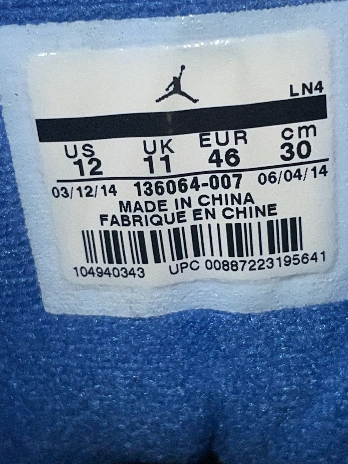 Jordan Brand × Nike Jordan AJ3 Retro Black Cement Sport Blue Size US 12 / EU 45 - 7 Thumbnail
