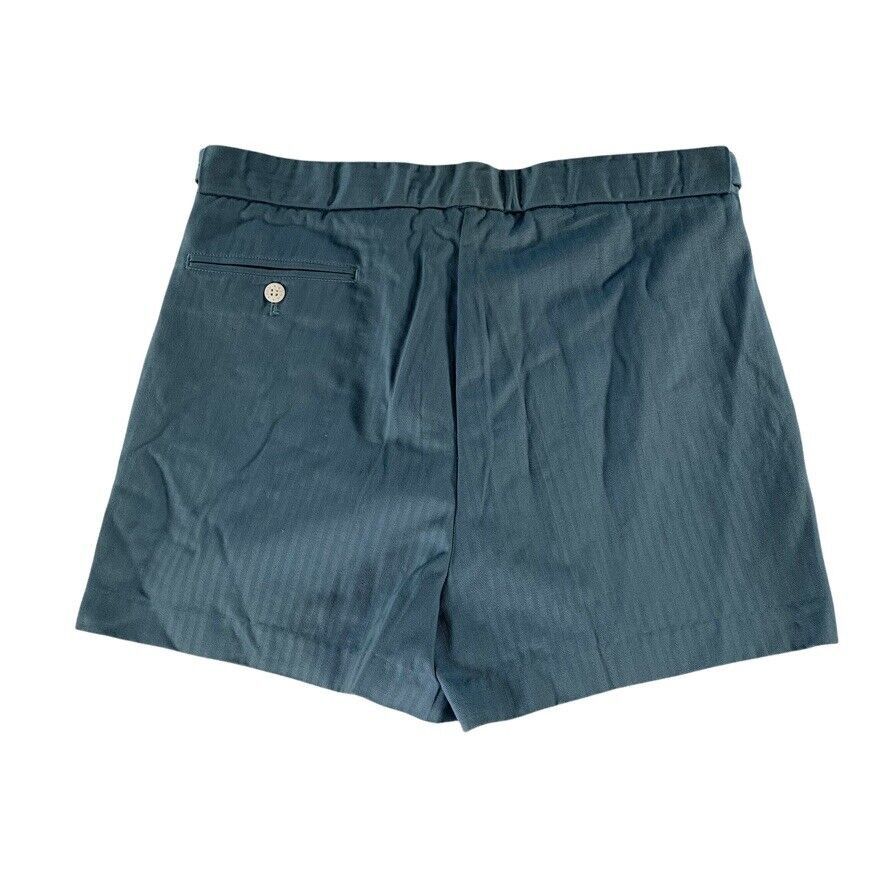 Izod VTG Izod Men's Cotton Shorts Adjustable Waist Slate Blue Size US 34 / EU 50 - 2 Thumbnail