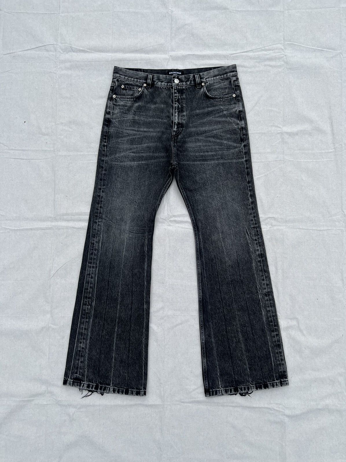 Fall 22 ‘The Lost Tape’ Flared Black & White Japanese Denim