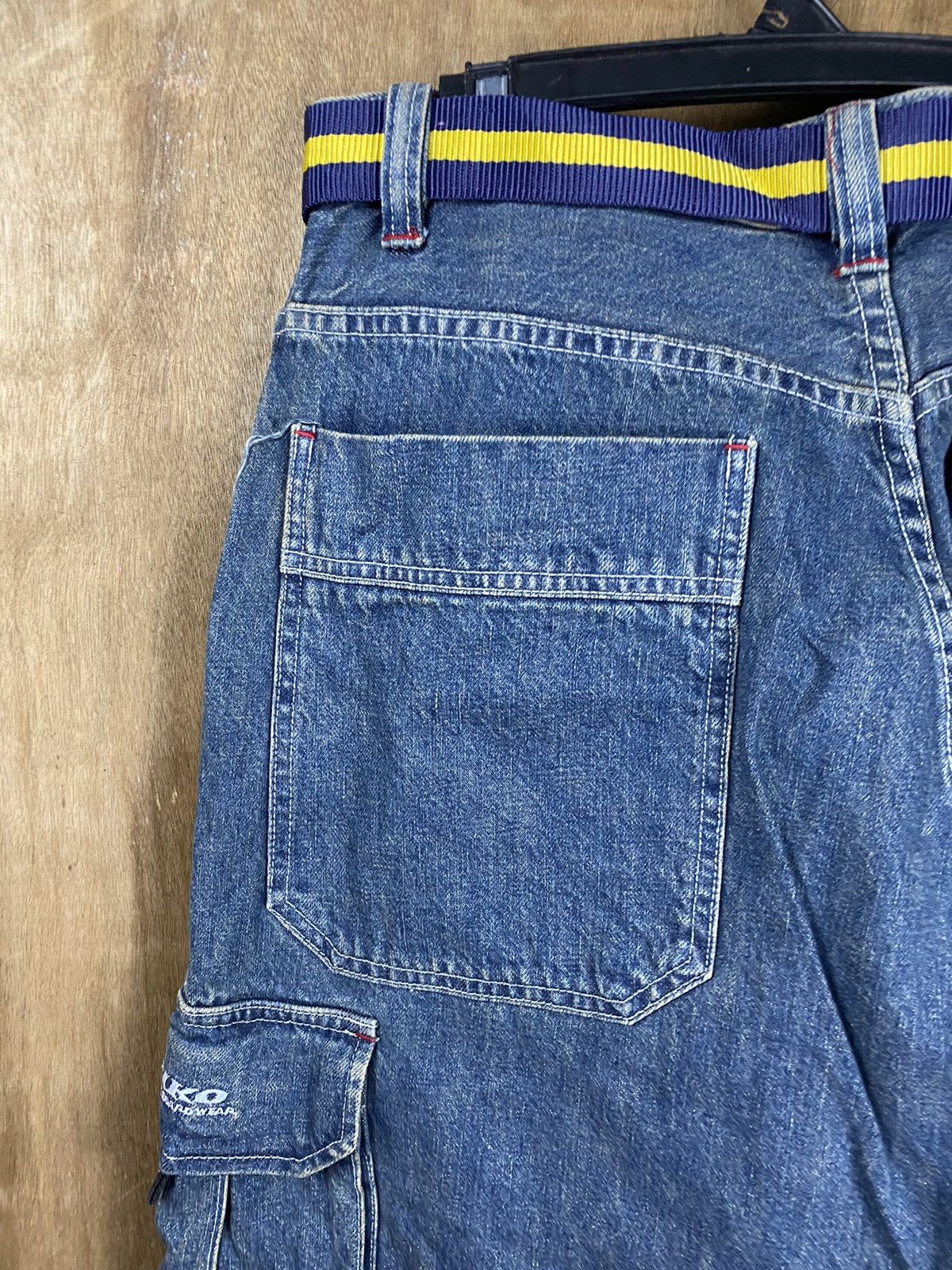 Japanese Brand DLL Piko Denim multipocket tactical Cargo Pants #2610 Size US 33 - 14 Thumbnail