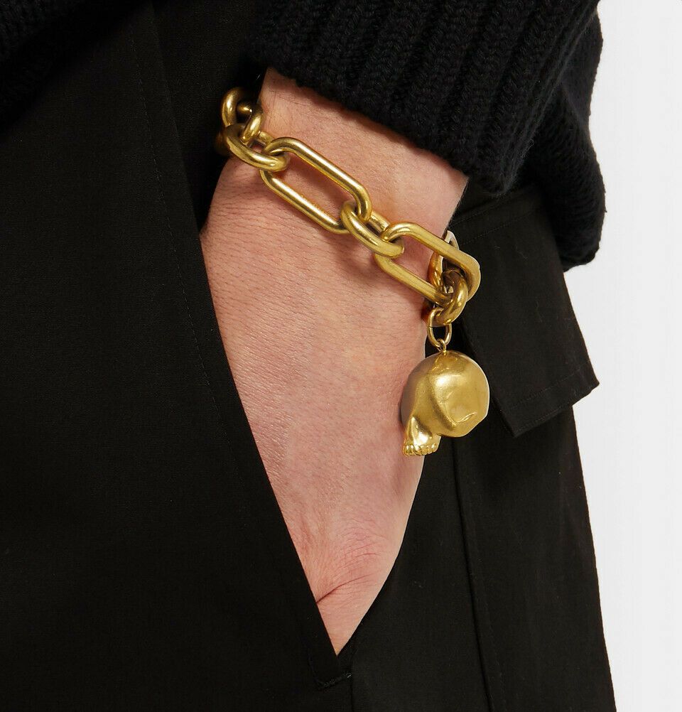 Undercover Skull Gold-Tone Chain Bracelet Dead Hermits Japan — view 2