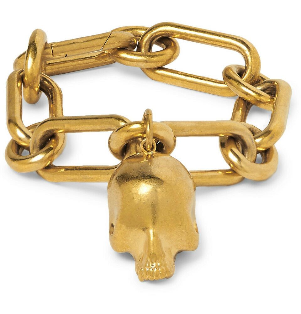 Undercover Skull Gold-Tone Chain Bracelet Dead Hermits Japan — view 1