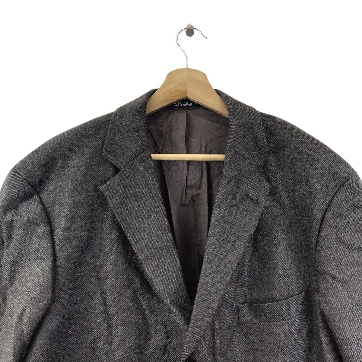 Hugo Boss HUGO BOSS Grey Plain Blazer Coat Jacket Size US L / EU 52-54 / 3 - 2 Thumbnail