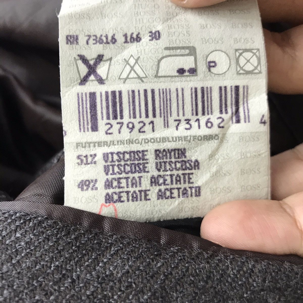 Hugo Boss HUGO BOSS Grey Plain Blazer Coat Jacket Size US L / EU 52-54 / 3 - 6 Thumbnail