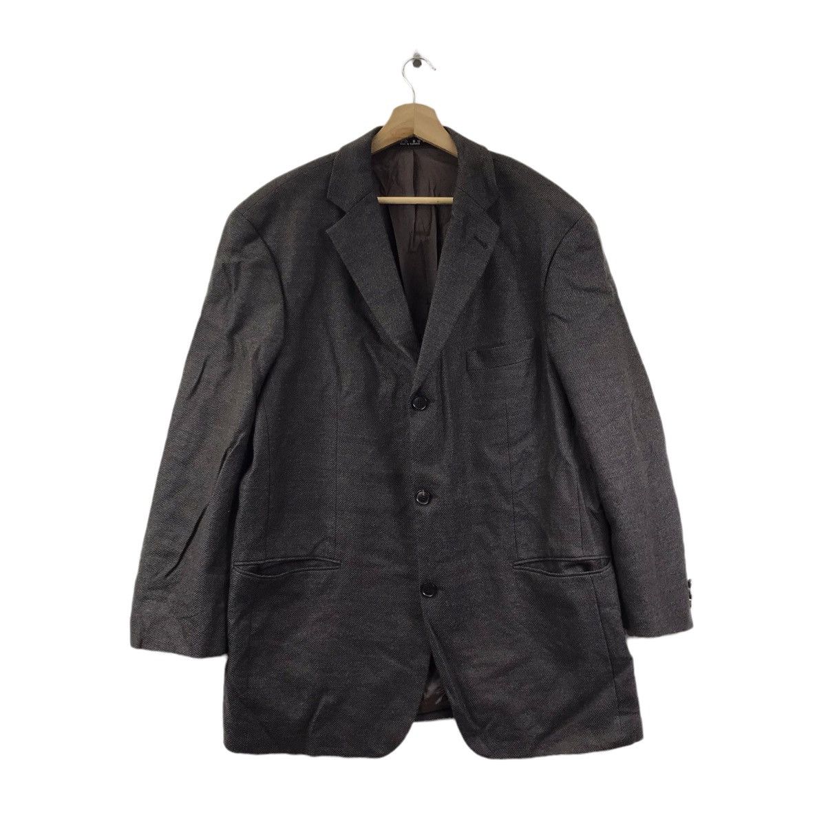 Hugo Boss HUGO BOSS Grey Plain Blazer Coat Jacket Size US L / EU 52-54 / 3 - 1 Thumbnail