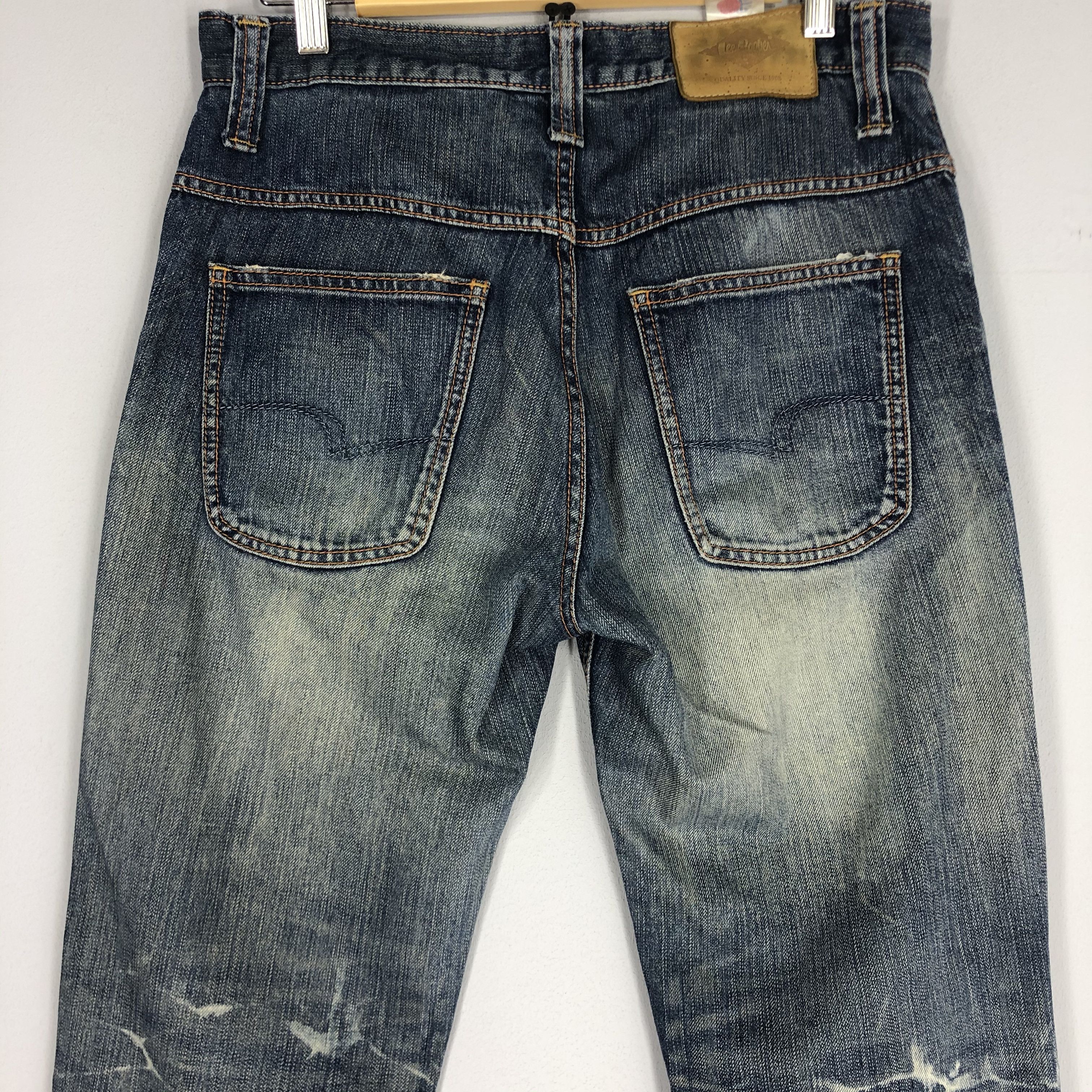 Distressed Lee Cooper Stone Washed Denim Ripped Jean