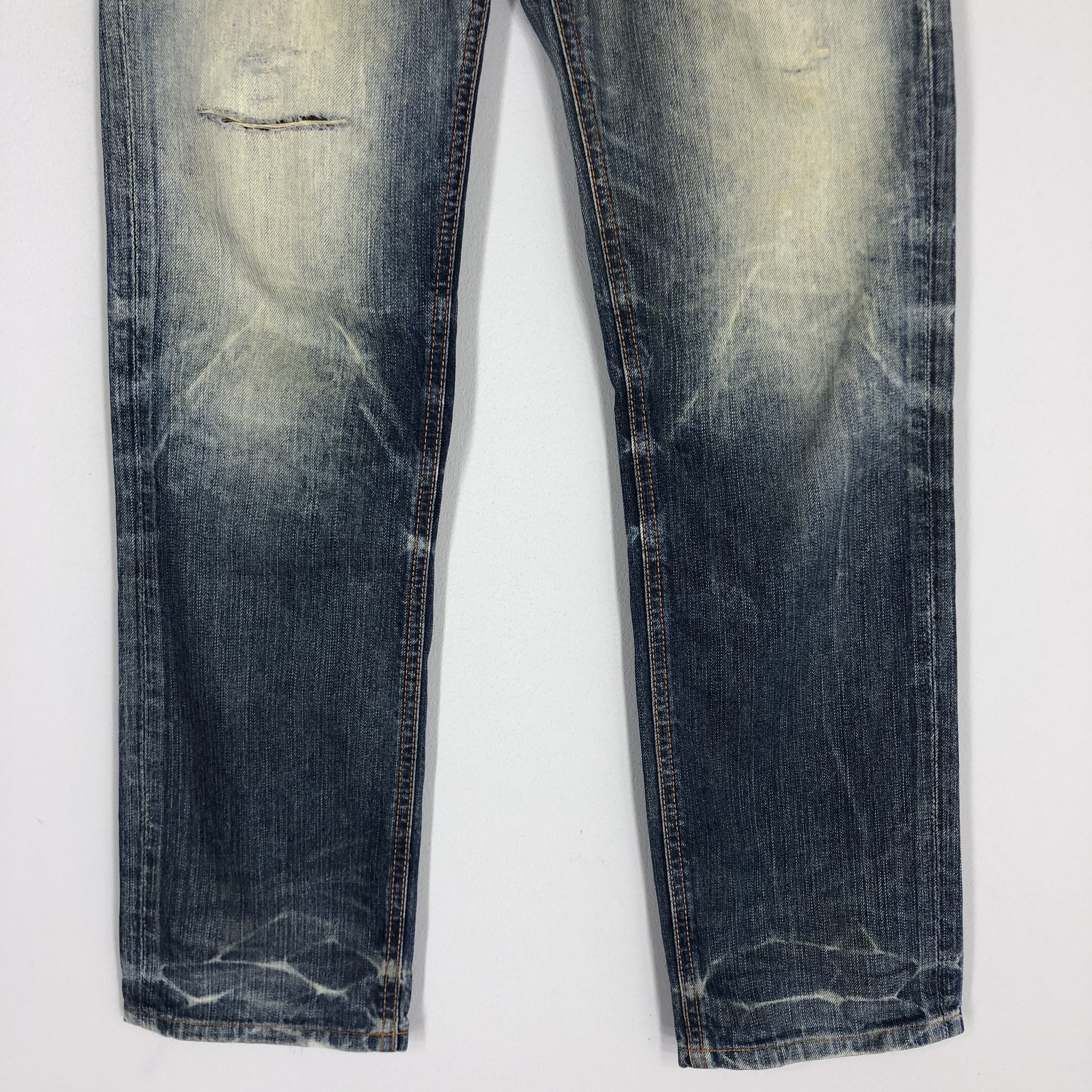 Distressed Lee Cooper Stone Washed Denim Ripped Jean