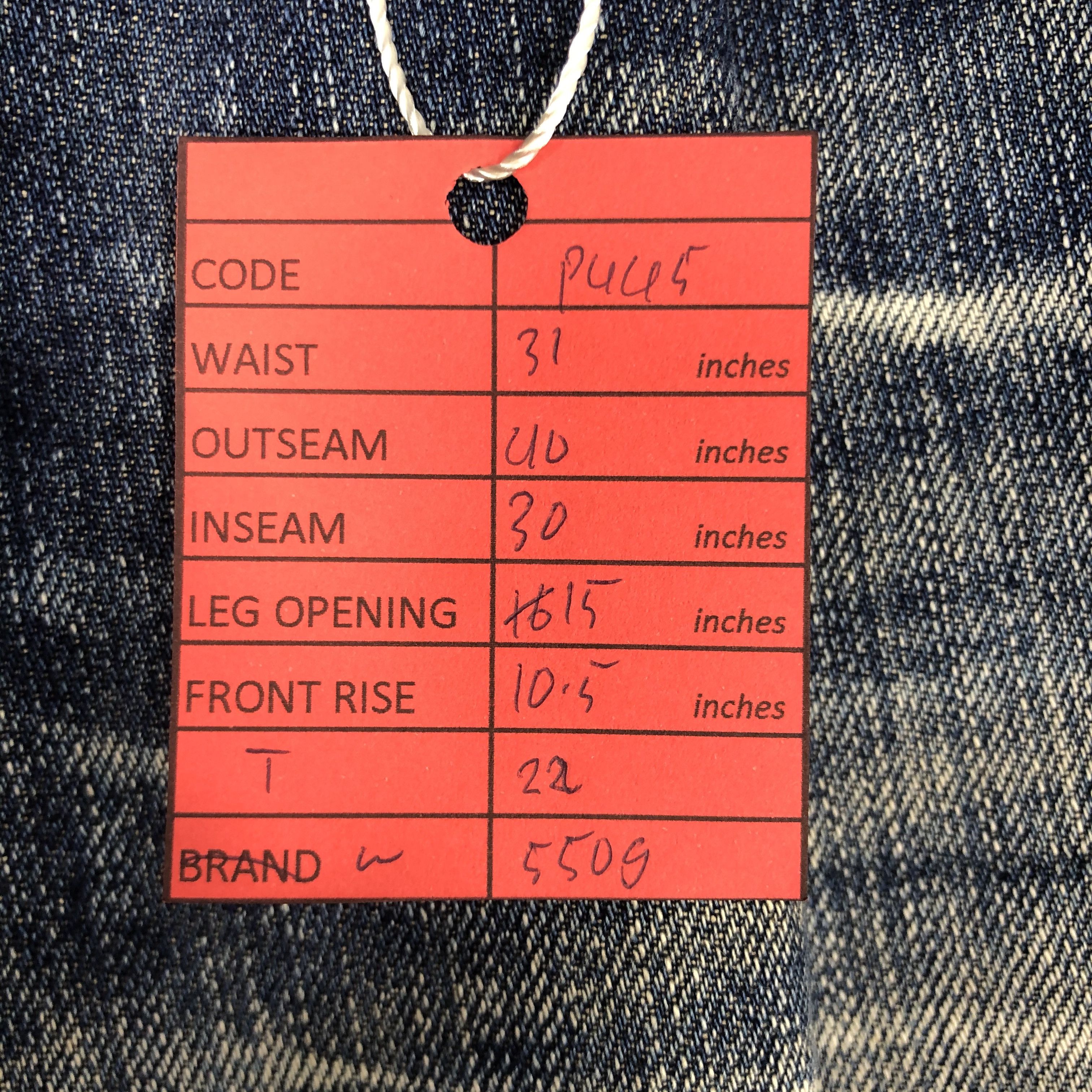 Distressed Lee Cooper Stone Washed Denim Ripped Jean