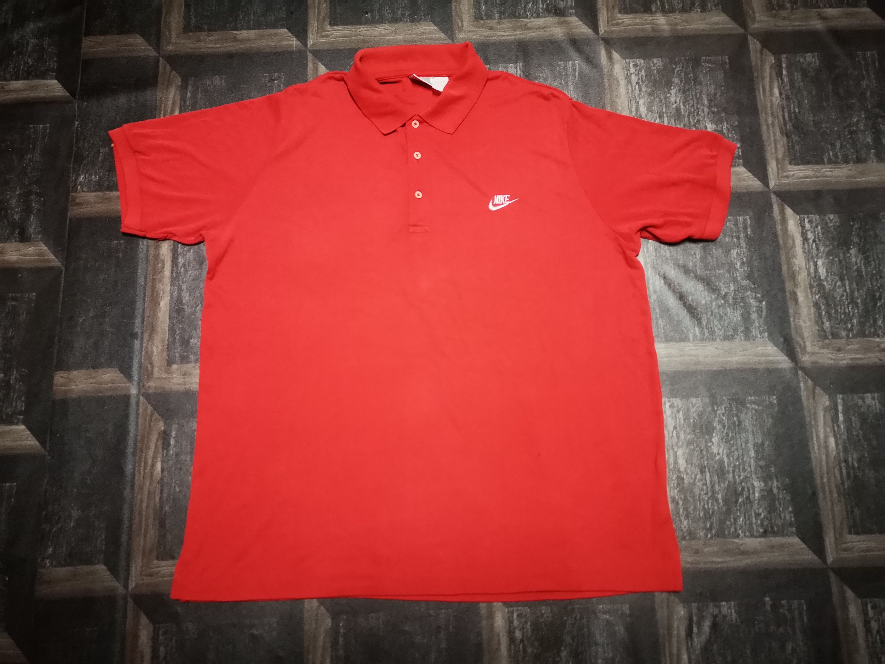 Nike Vintage Polo Nike (Red) Size US L / EU 52-54 / 3 - 3 Thumbnail