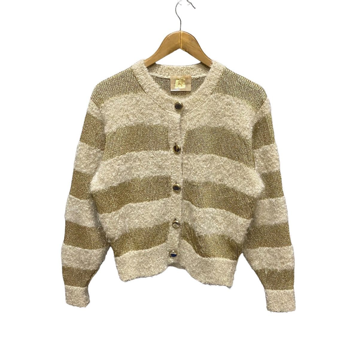 Issey Miyake × Japanese Brand × Tsumori Chisato RARE Issey Miyake IS novice cardigan chungky stripped knit Size M / US 6-8 / IT 42-44 - 1 Thumbnail