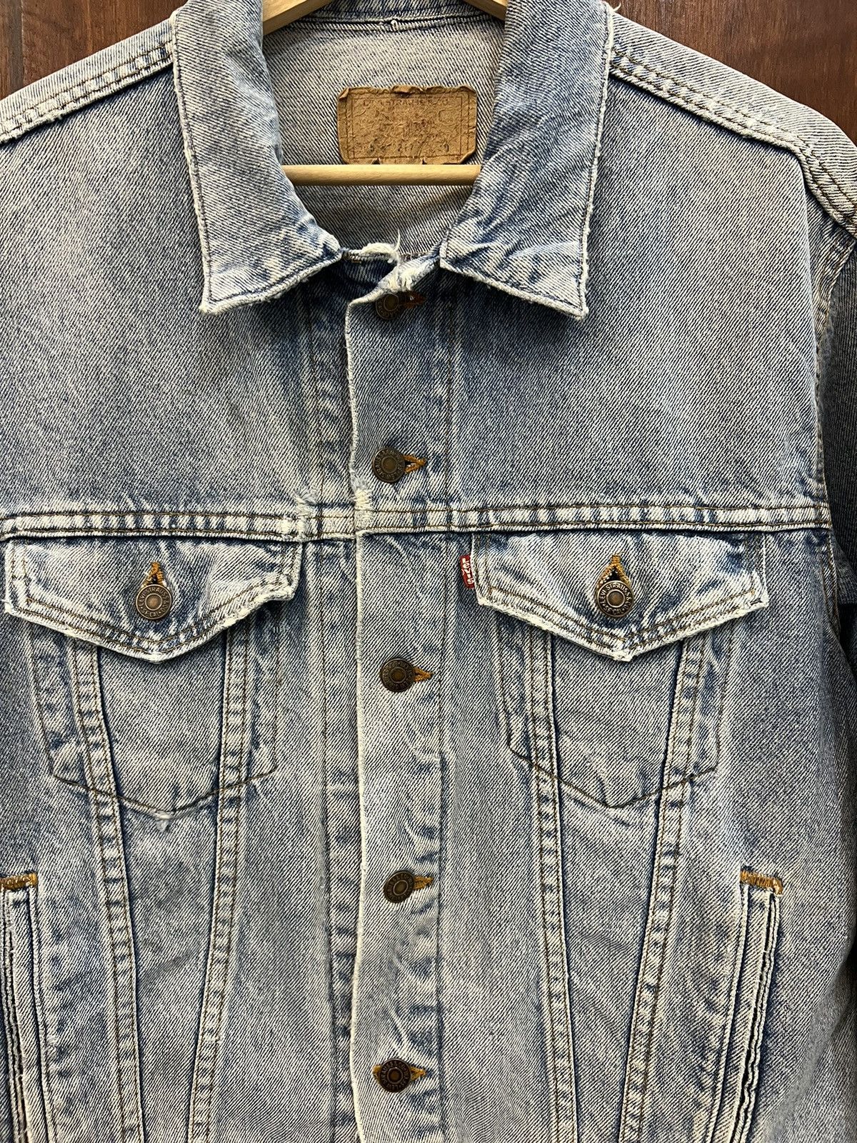 Levi's Vintage Custom Kurt Cobain Made in USA Denim Jacket Size US L / EU 52-54 / 3 - 3 Thumbnail