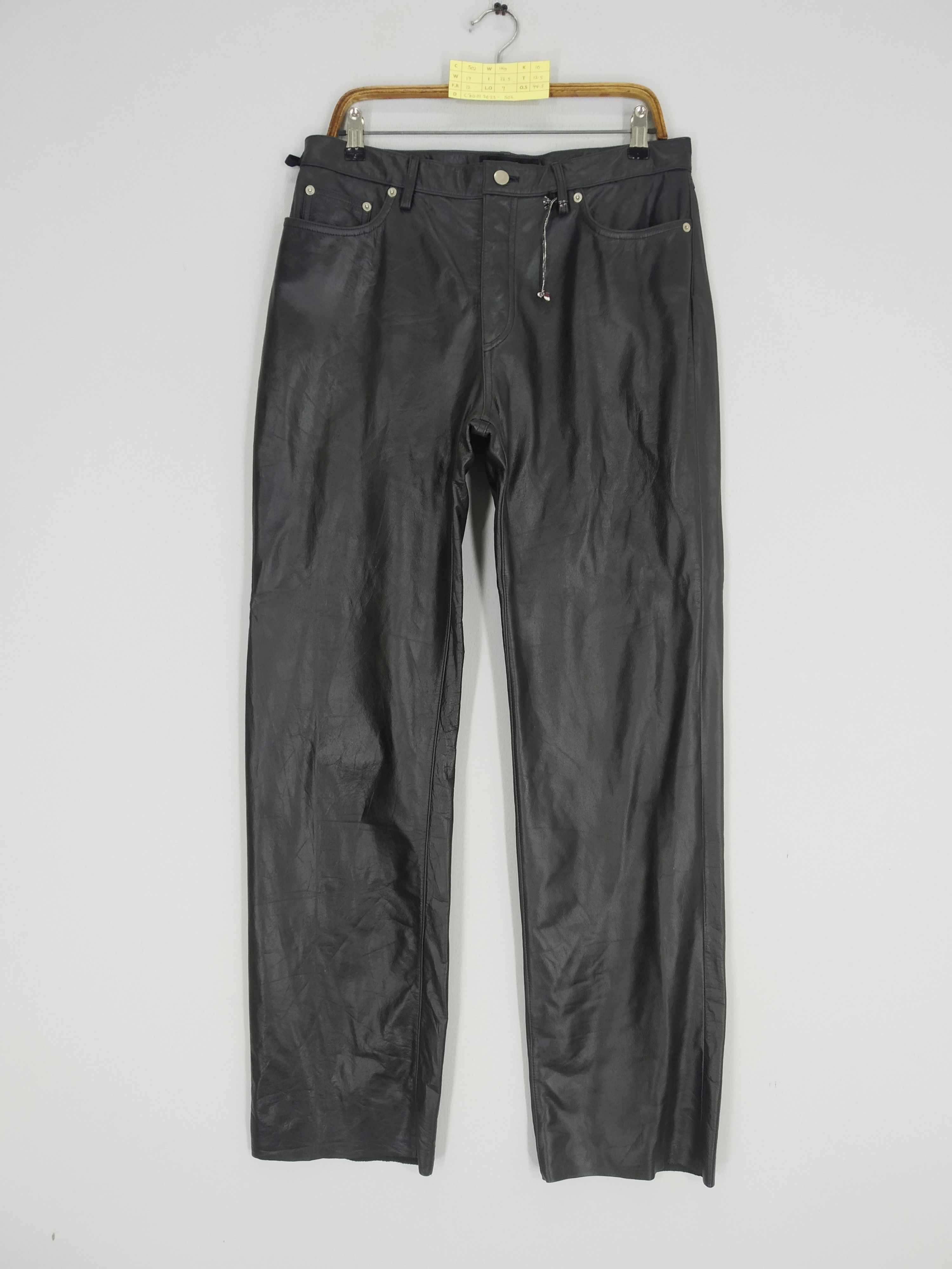 Japanese Brand Vintage Coggiola Leather Black Pants Biker Leather Pants Size US 34 / EU 50 - 1 Thumbnail