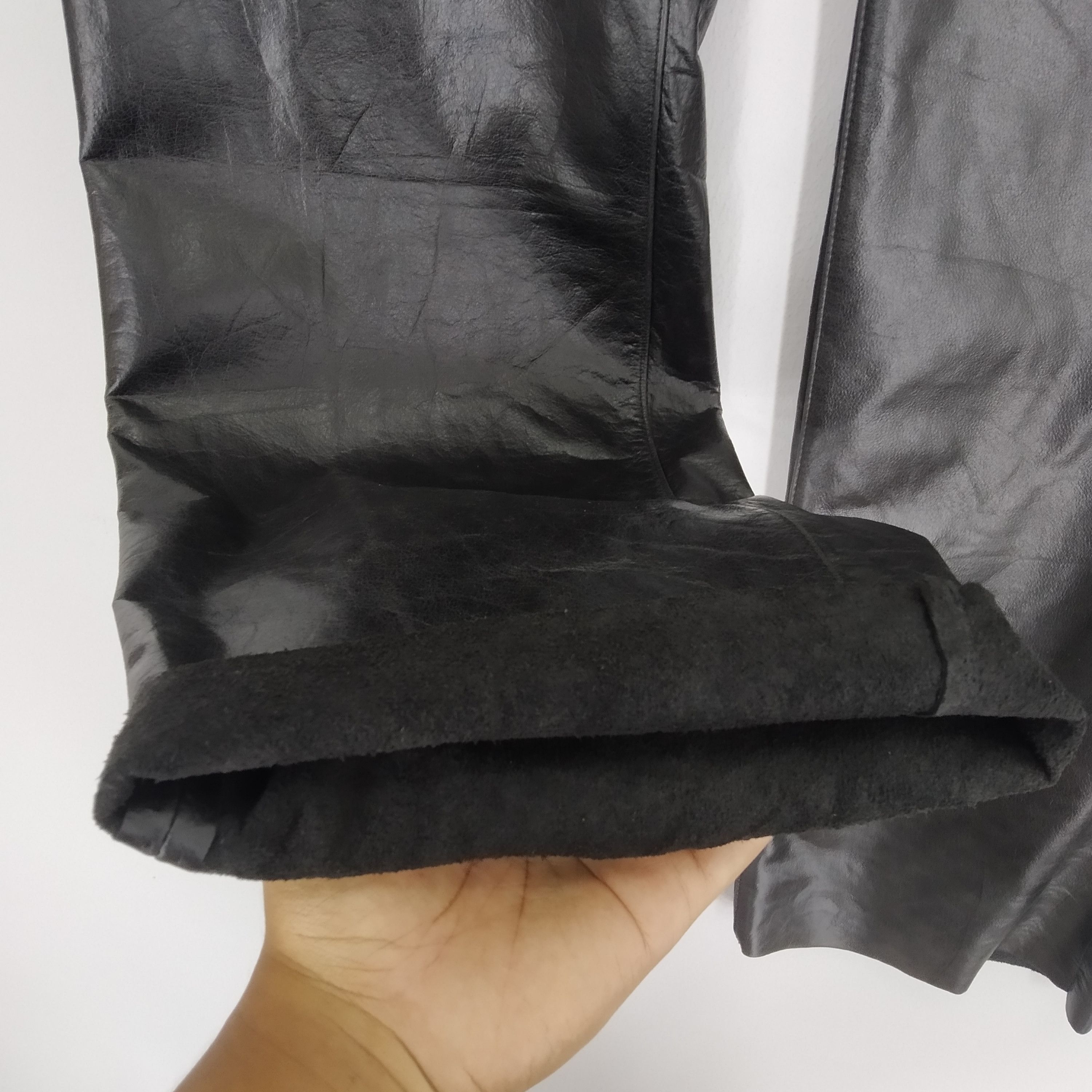 Japanese Brand Vintage Coggiola Leather Black Pants Biker Leather Pants Size US 34 / EU 50 - 6 Thumbnail