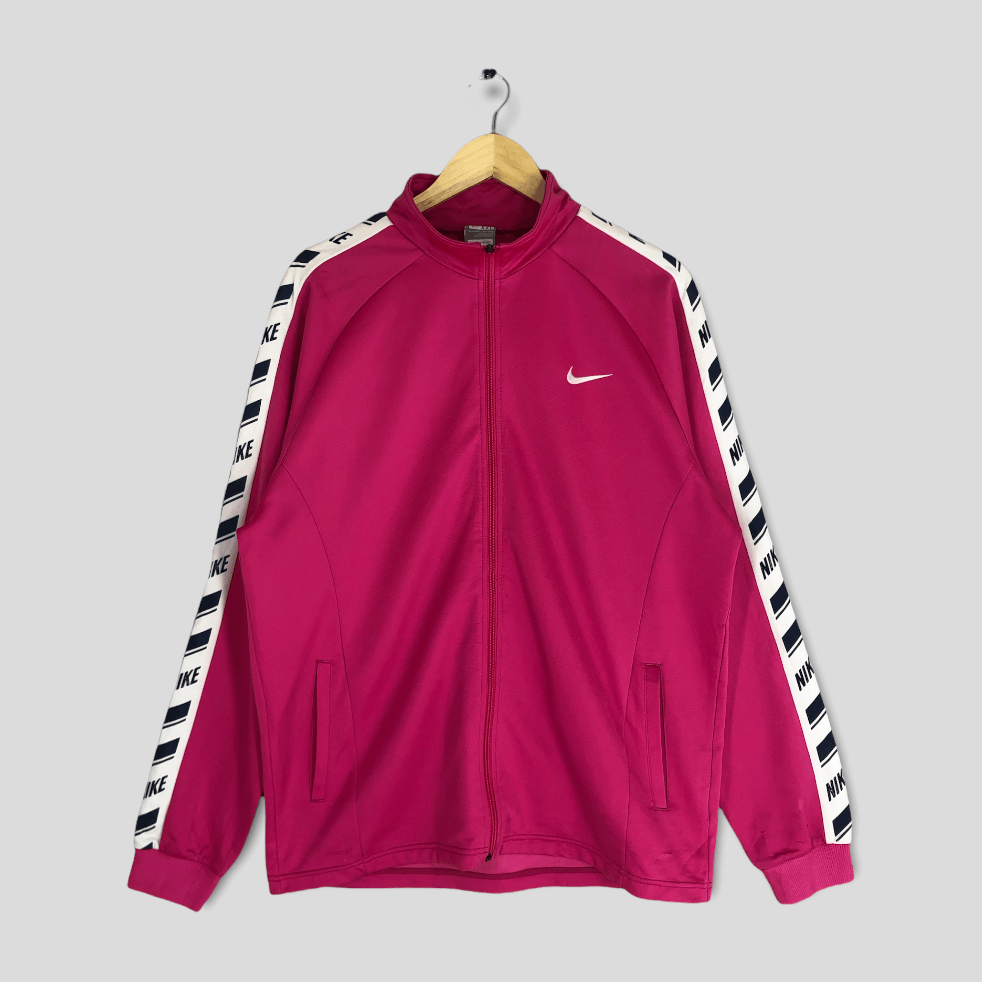 Vintage Nike Side Tape Zipper Sweater sweatshirt XXL Size