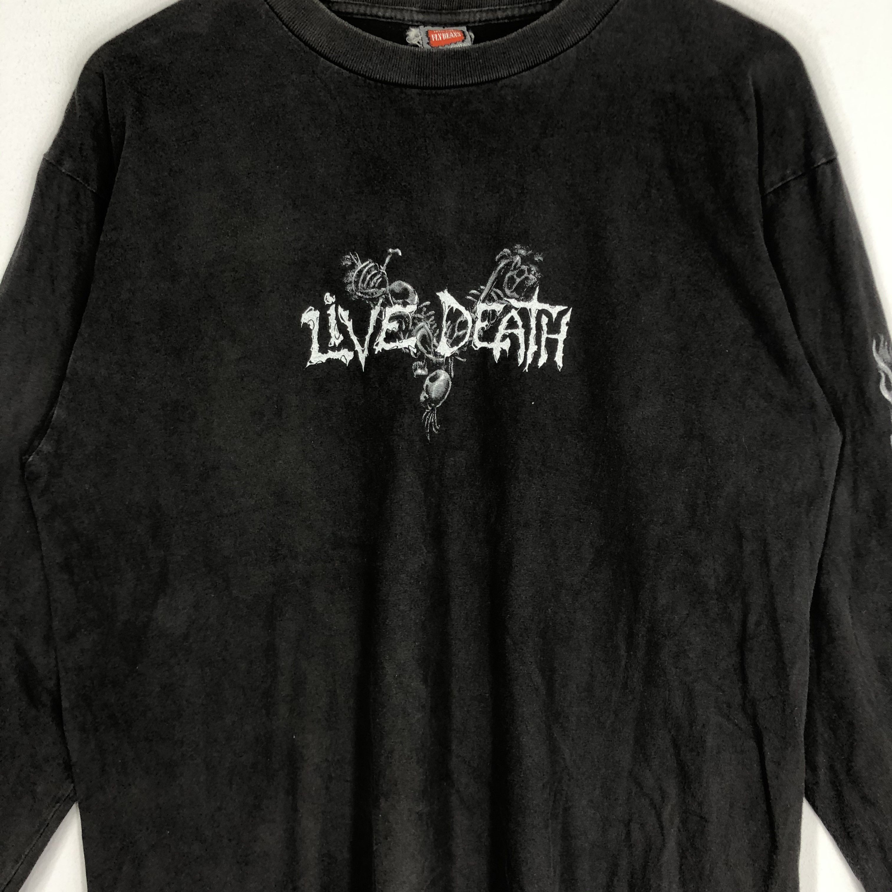 Vintage Live Death Satan Art Design Long Sleeve Size L