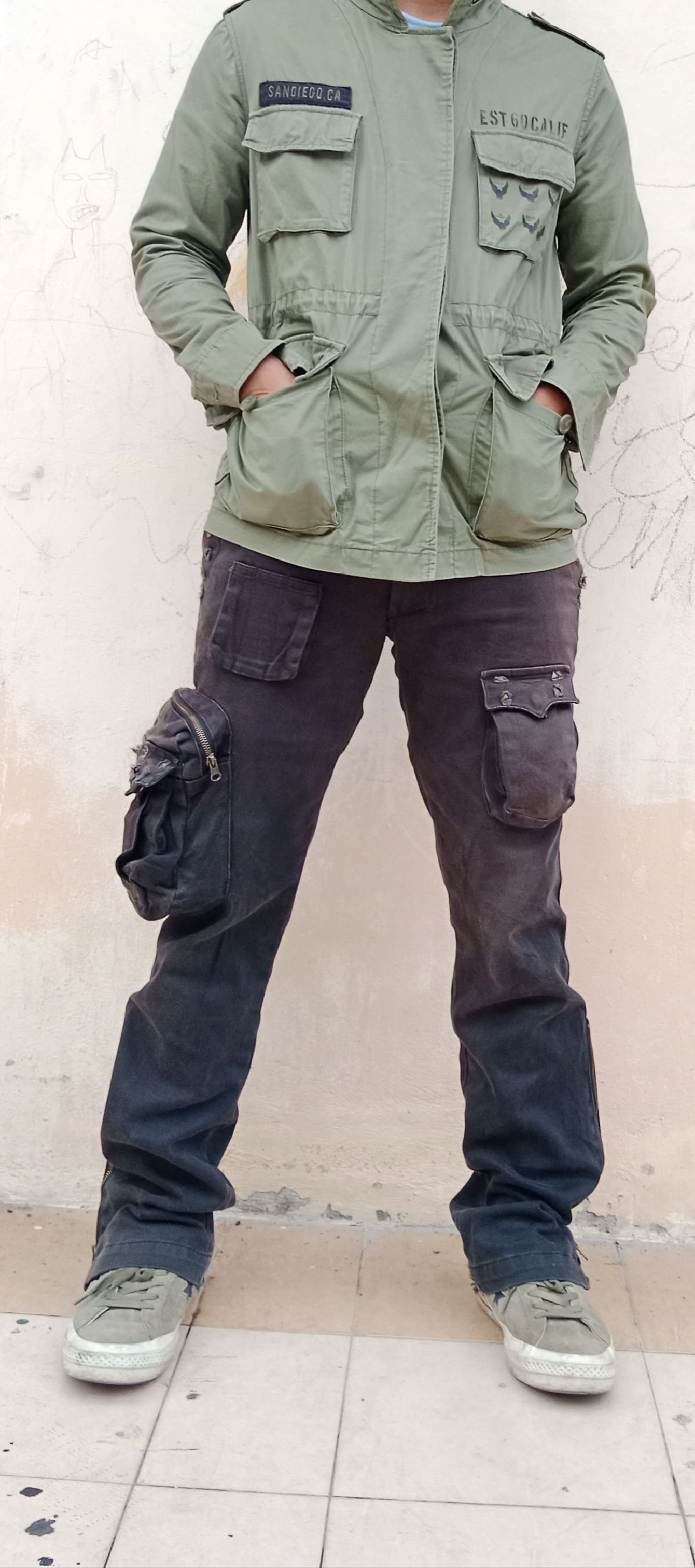Vintage RARE 🎌🇯🇵 Semantic Design Sunfaded 3D Pockets Cargo Size US 32 / EU 48 - 14 Thumbnail