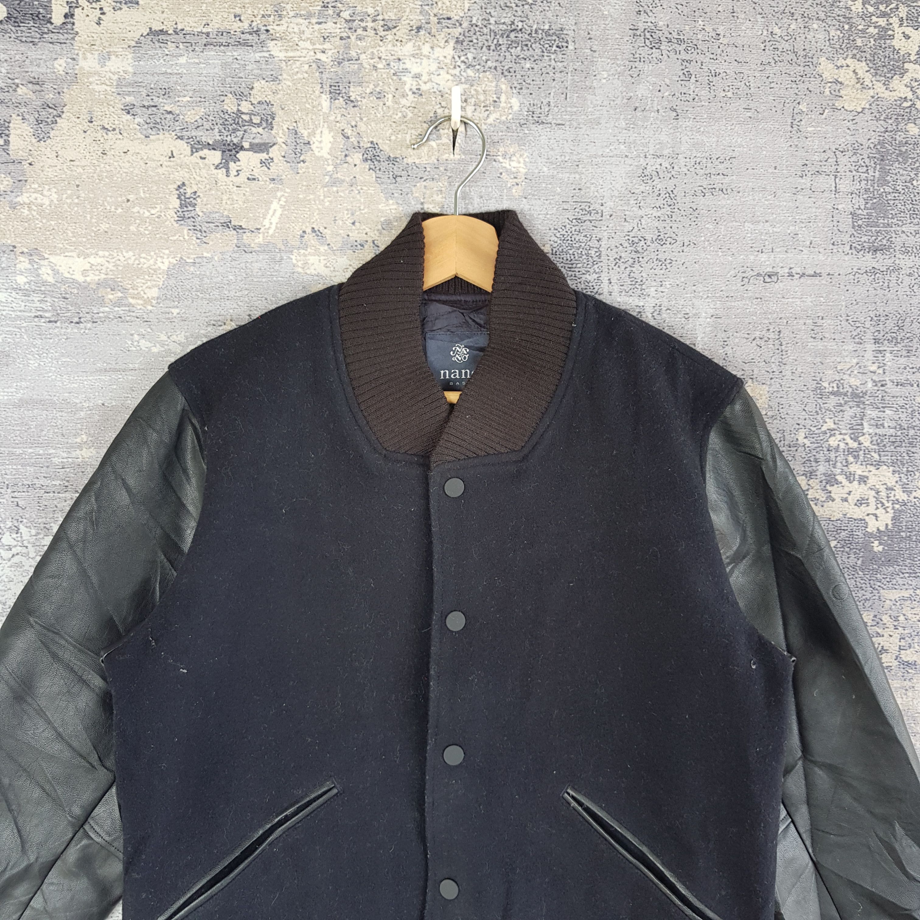 Japanese Brand × Vintage Vintage Japanese Varsity Jacket Leather Jacket Wool Jacket Size US M / EU 48-50 / 2 - 2 Thumbnail
