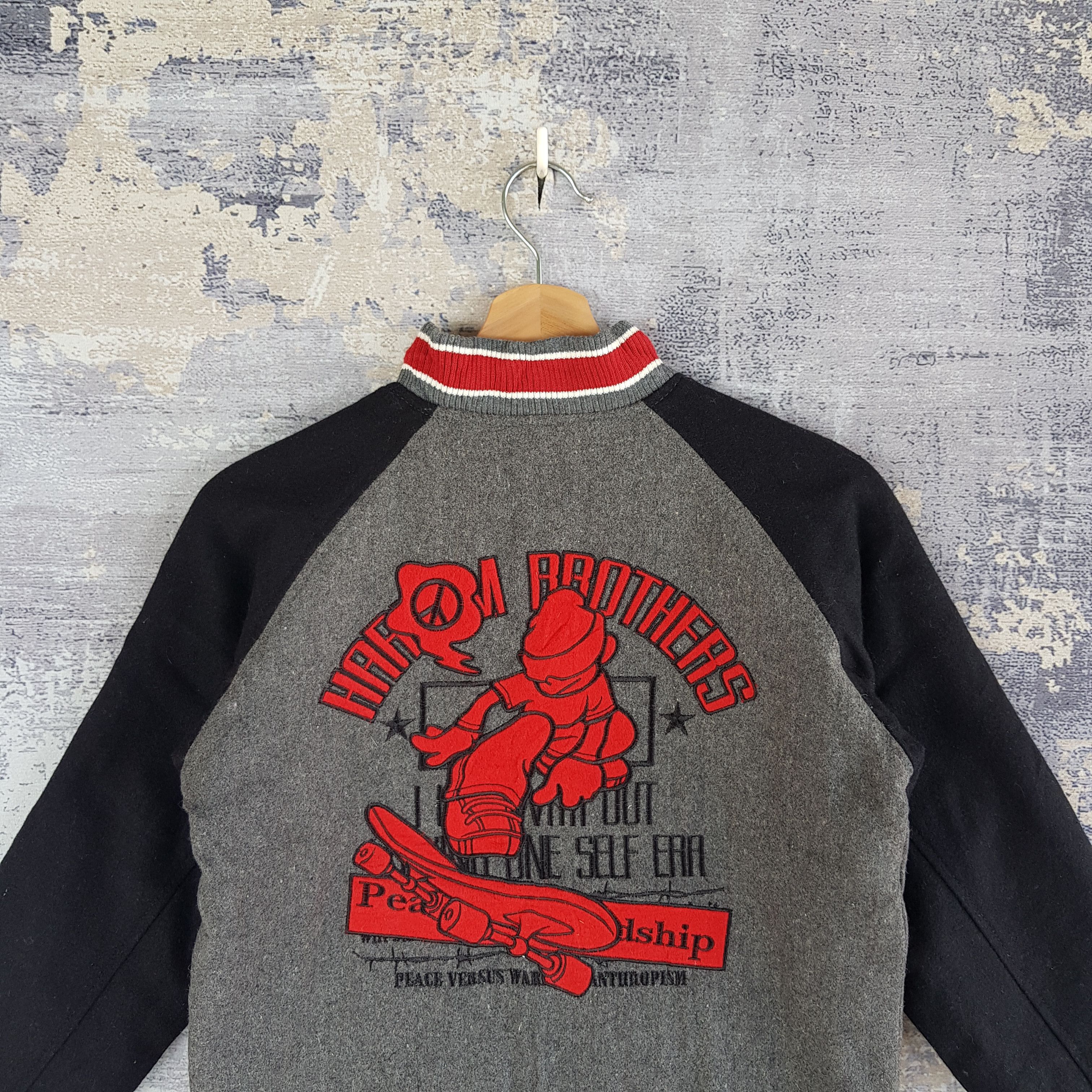 Vintage Harlem Brothers Varsity Jacket Skates Letterman Wool Jacket Size US XS / EU 42 / 0 - 3 Thumbnail
