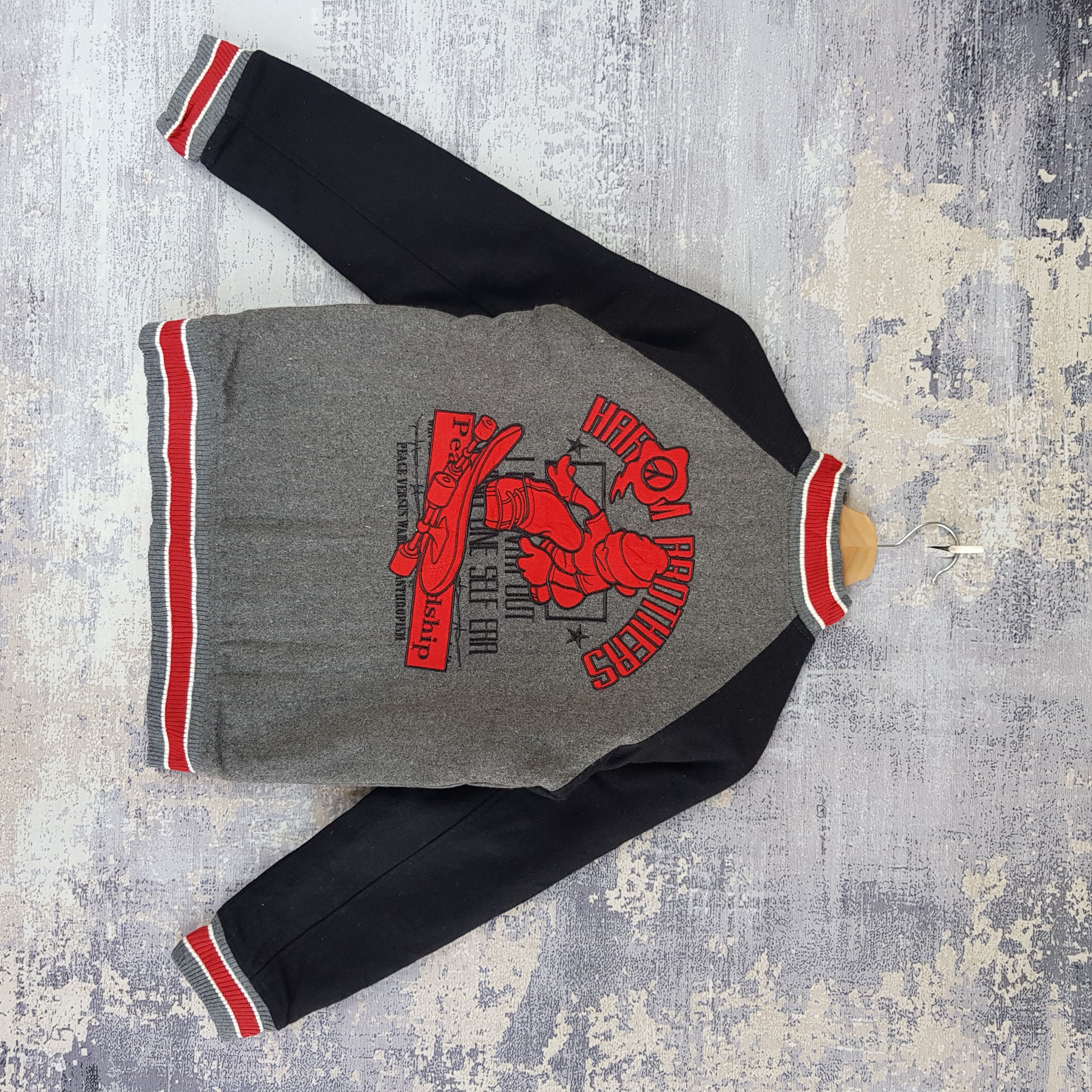 Vintage Harlem Brothers Varsity Jacket Skates Letterman Wool Jacket Size US XS / EU 42 / 0 - 1 Thumbnail
