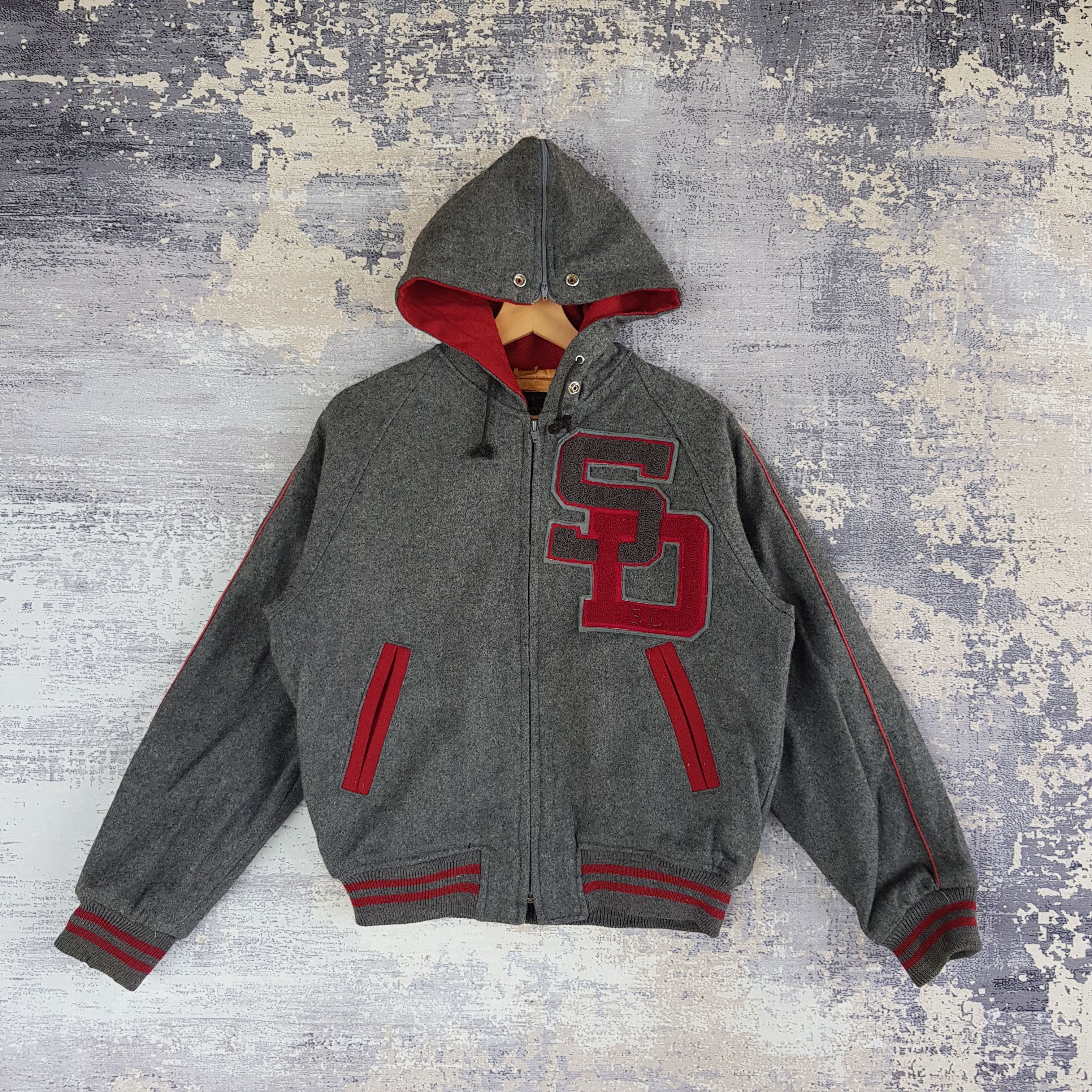 Japanese Brand × Vintage Vintage VOX Varsity Jacket Letterman Hoodie Wool Jacket Size US L / EU 52-54 / 3 - 1 Thumbnail