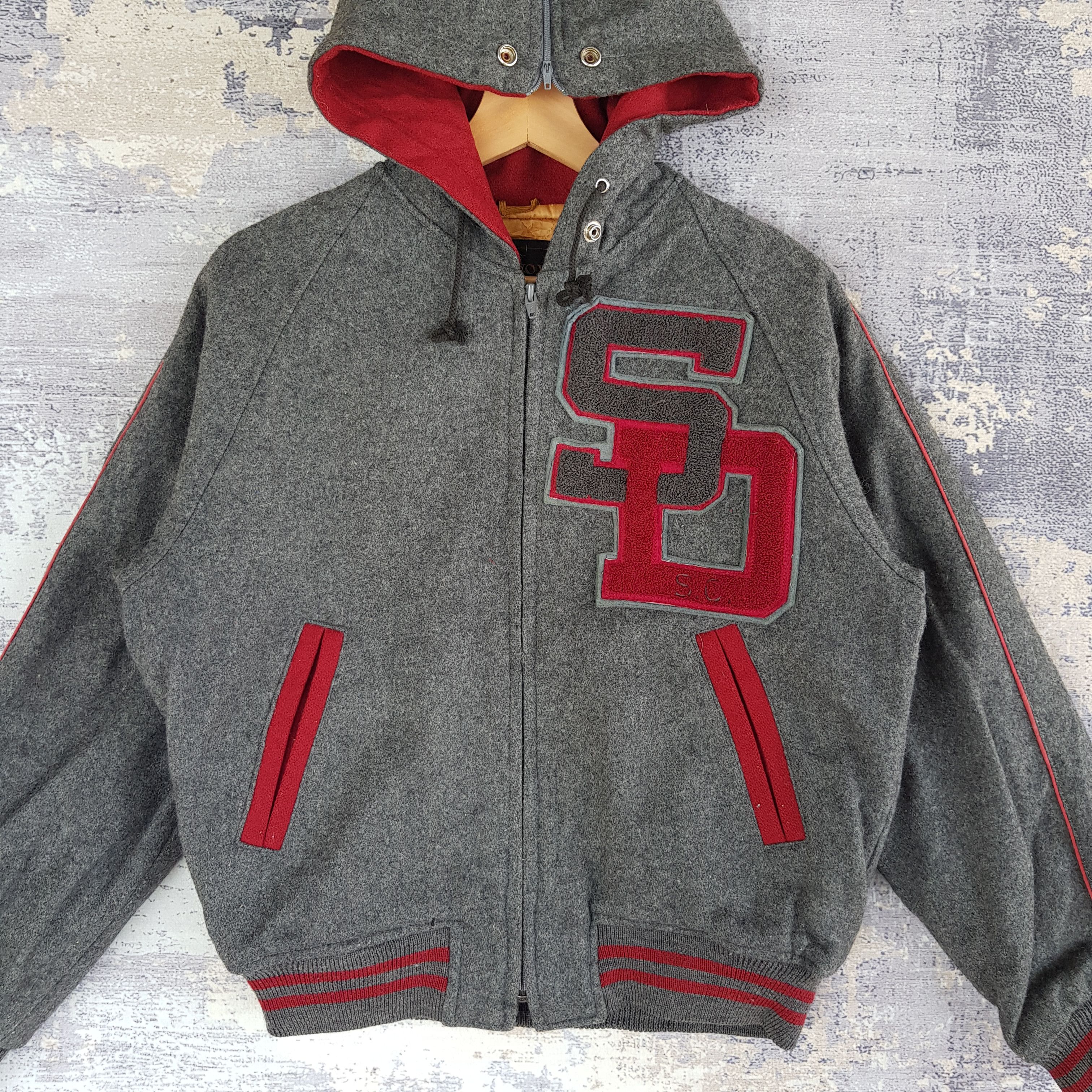 Japanese Brand × Vintage Vintage VOX Varsity Jacket Letterman Hoodie Wool Jacket Size US L / EU 52-54 / 3 - 4 Thumbnail