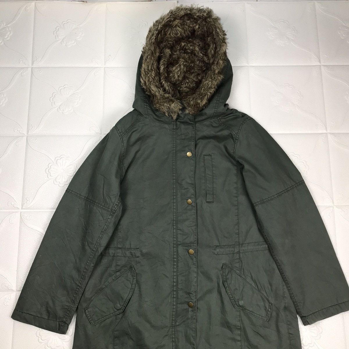Designer × Japanese Brand × Vintage Vintage Japanese Designer Olive Green Fishtail Parka Jacket Size US M / EU 48-50 / 2 - 2 Thumbnail