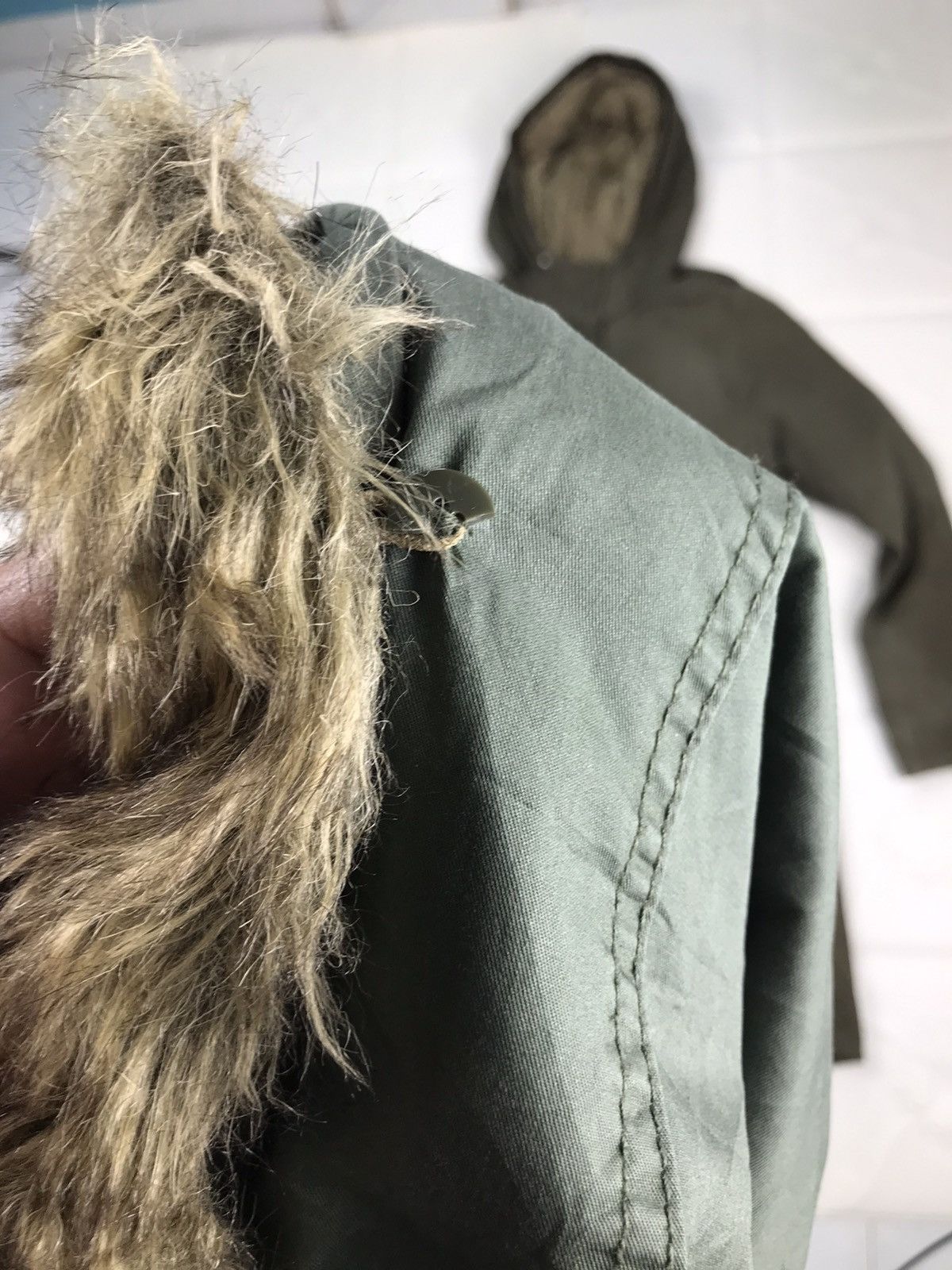 Designer × Japanese Brand × Vintage Vintage Japanese Designer Olive Green Fishtail Parka Jacket Size US M / EU 48-50 / 2 - 12 Thumbnail