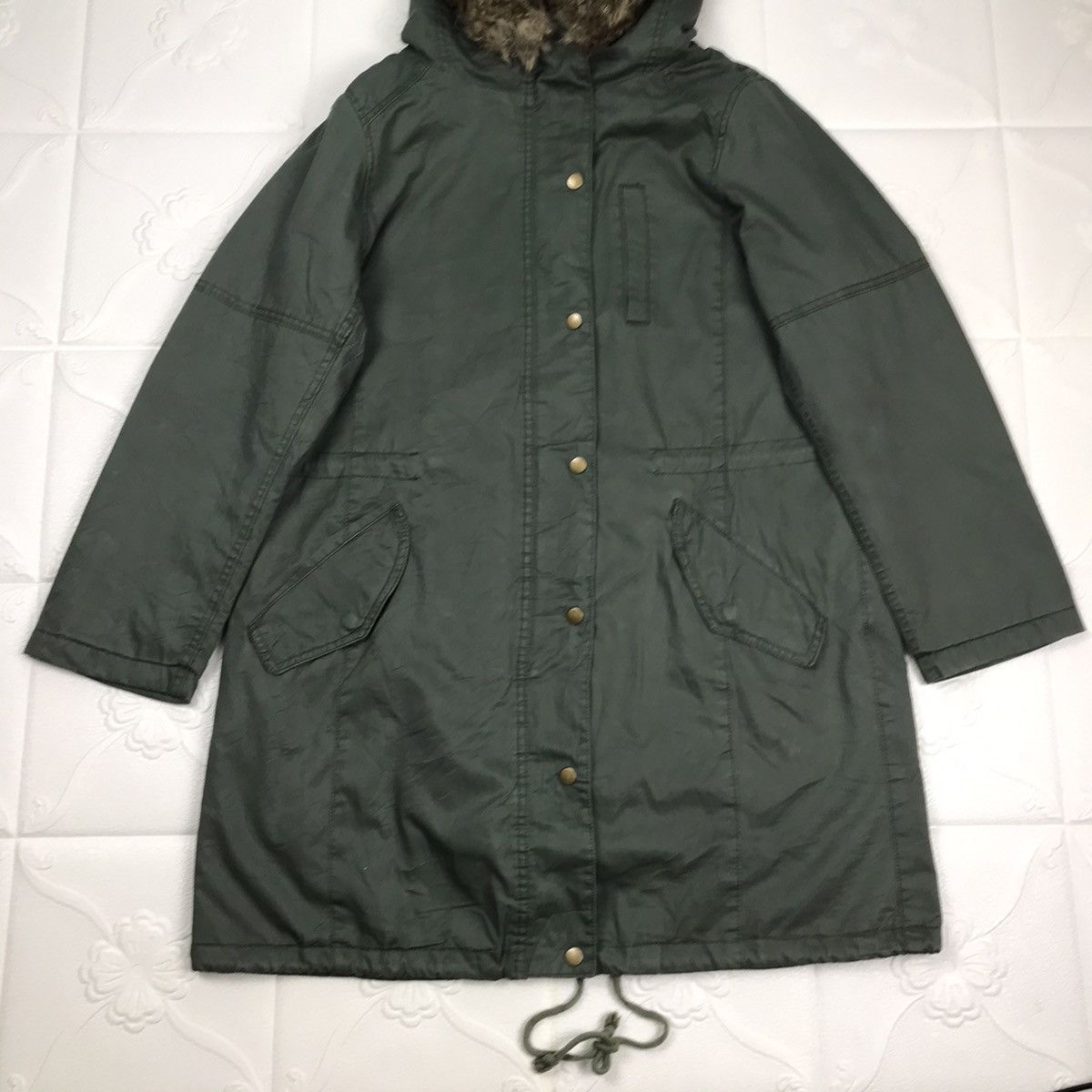 Designer × Japanese Brand × Vintage Vintage Japanese Designer Olive Green Fishtail Parka Jacket Size US M / EU 48-50 / 2 - 3 Thumbnail